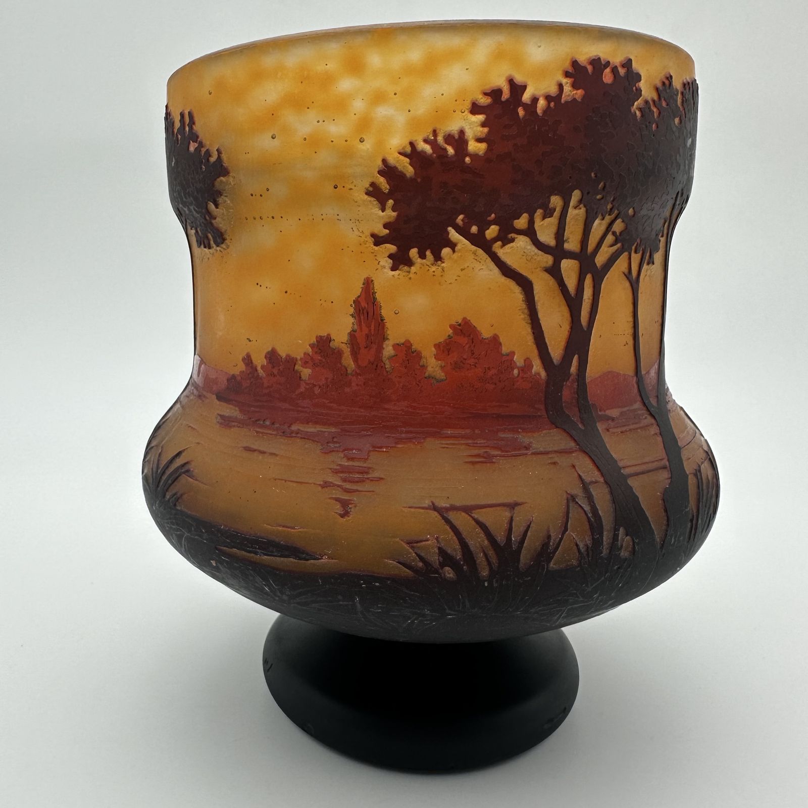 Art Nouveau Cameo Glass Vase – Daum Nancy, France, Circa 1900 photo for sale