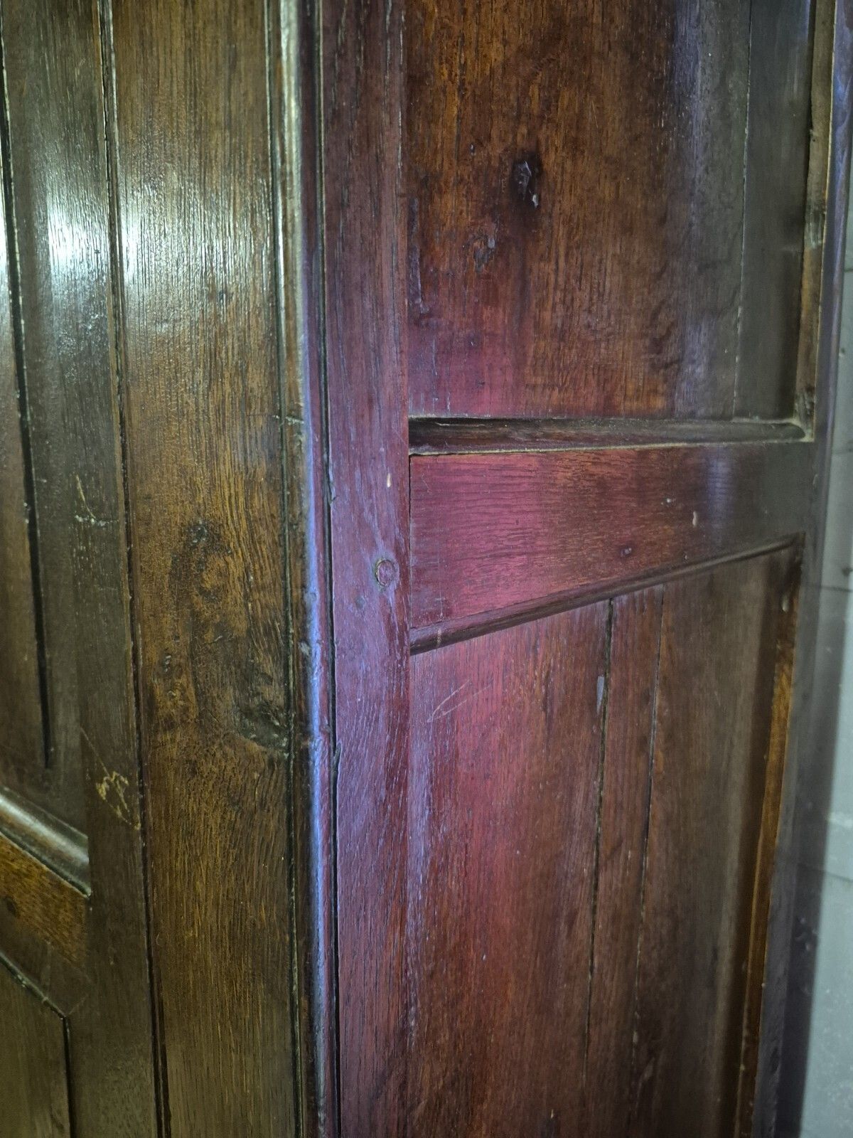 699.0 Lovely Character 18th Century Country Oak Livery Cupboard Wardrobe Larder Linen photo
