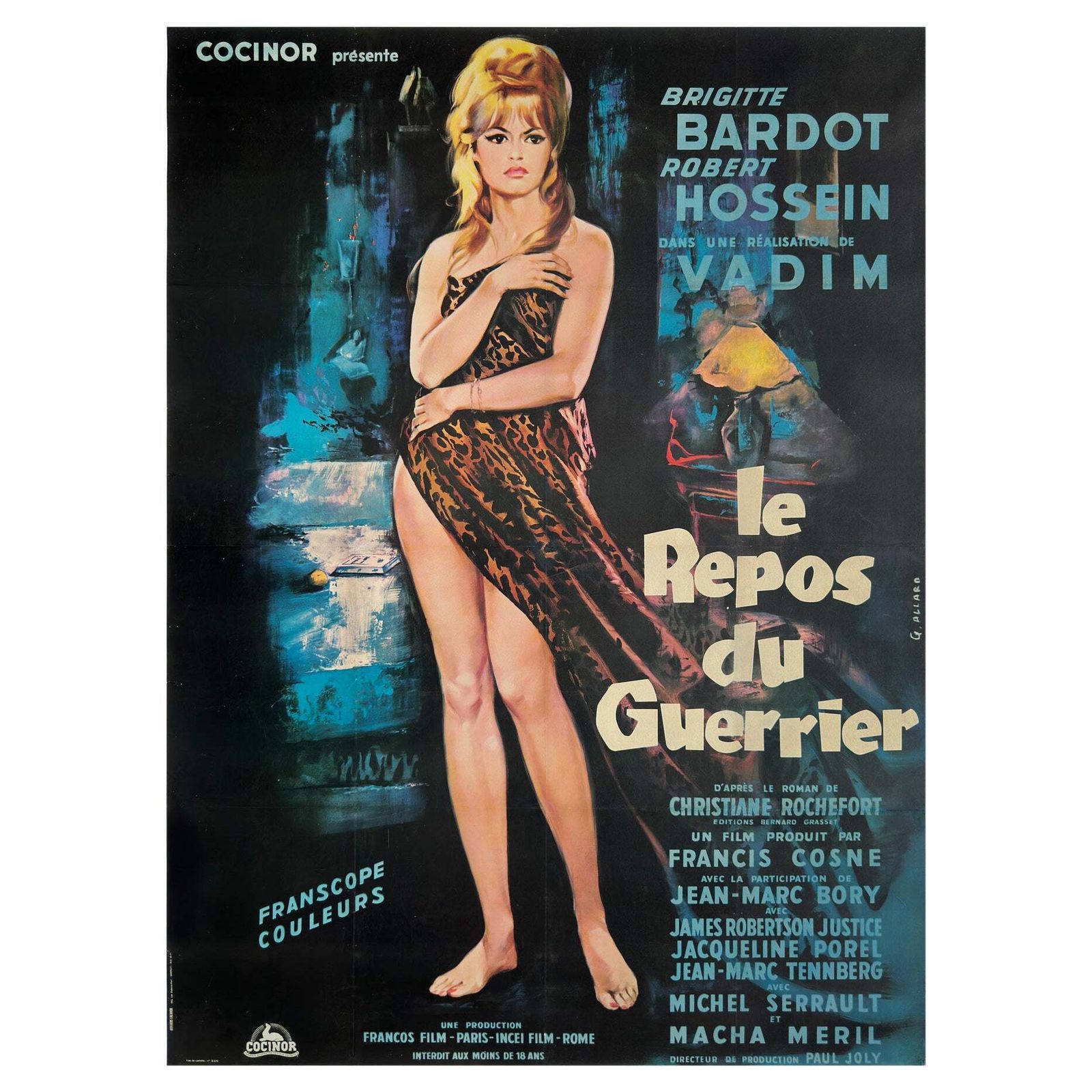 Love On A Pillow 1962 French Grande Film Poster, Georges Allard