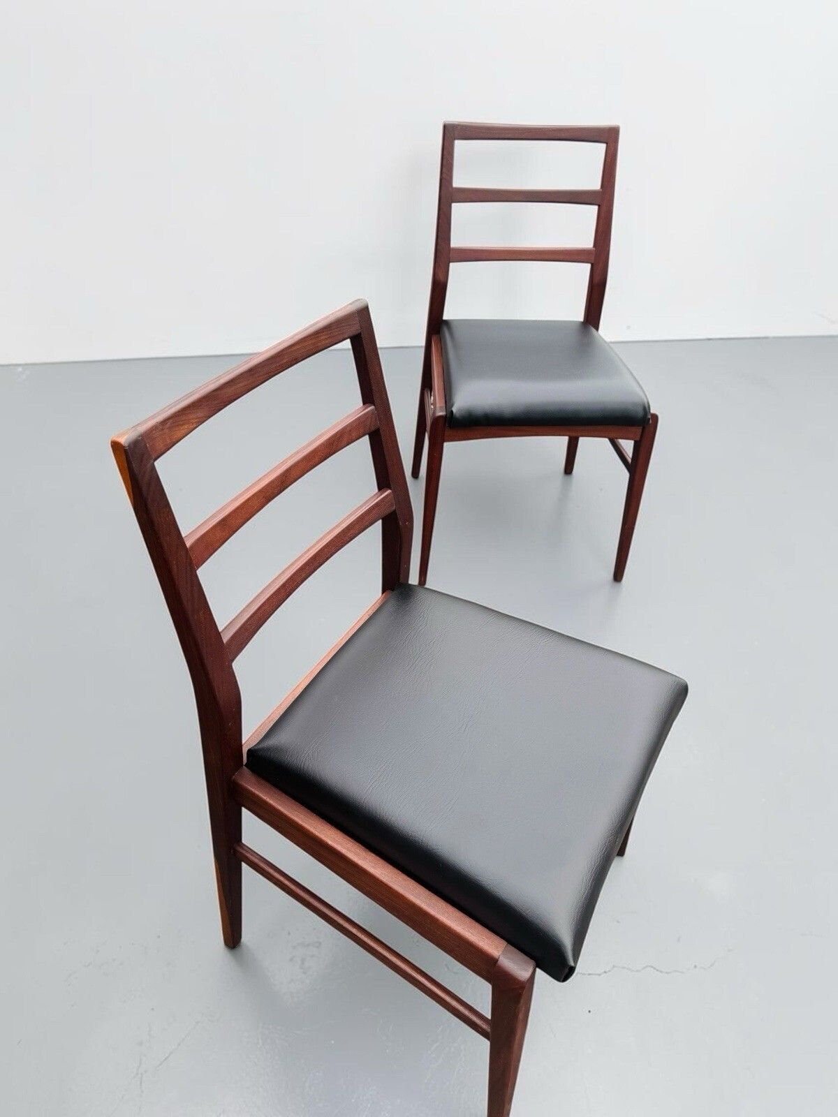 Set Of Six Richard Hornby For Heals Solid Afromosia Dining Chairs Retro C1960s photo vintage