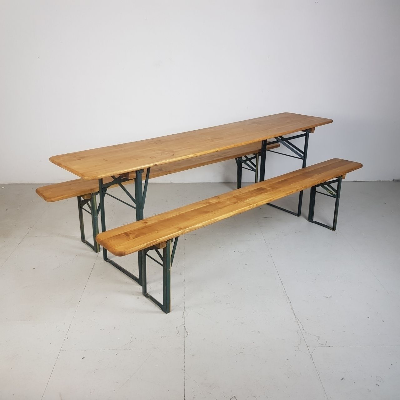 German Beer Table And Benches Sanded And Waxed