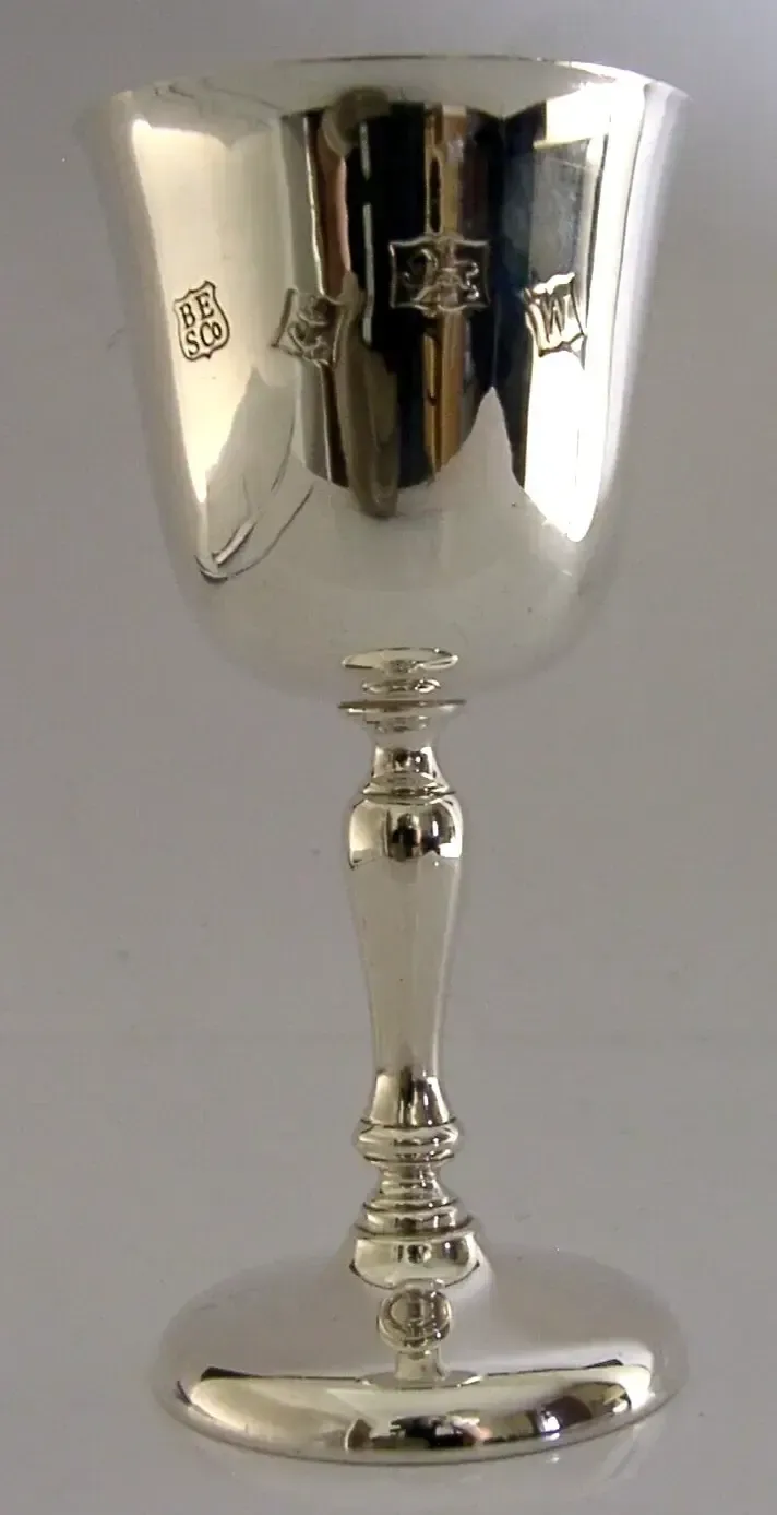 Coupe calice en argent sterling, Birmingham 1971, 127 g photo vinterior