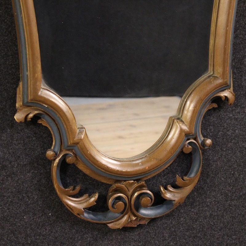 Miroir de style Louis XV laqué et doré, Italie, XXe siècle photo vinterior