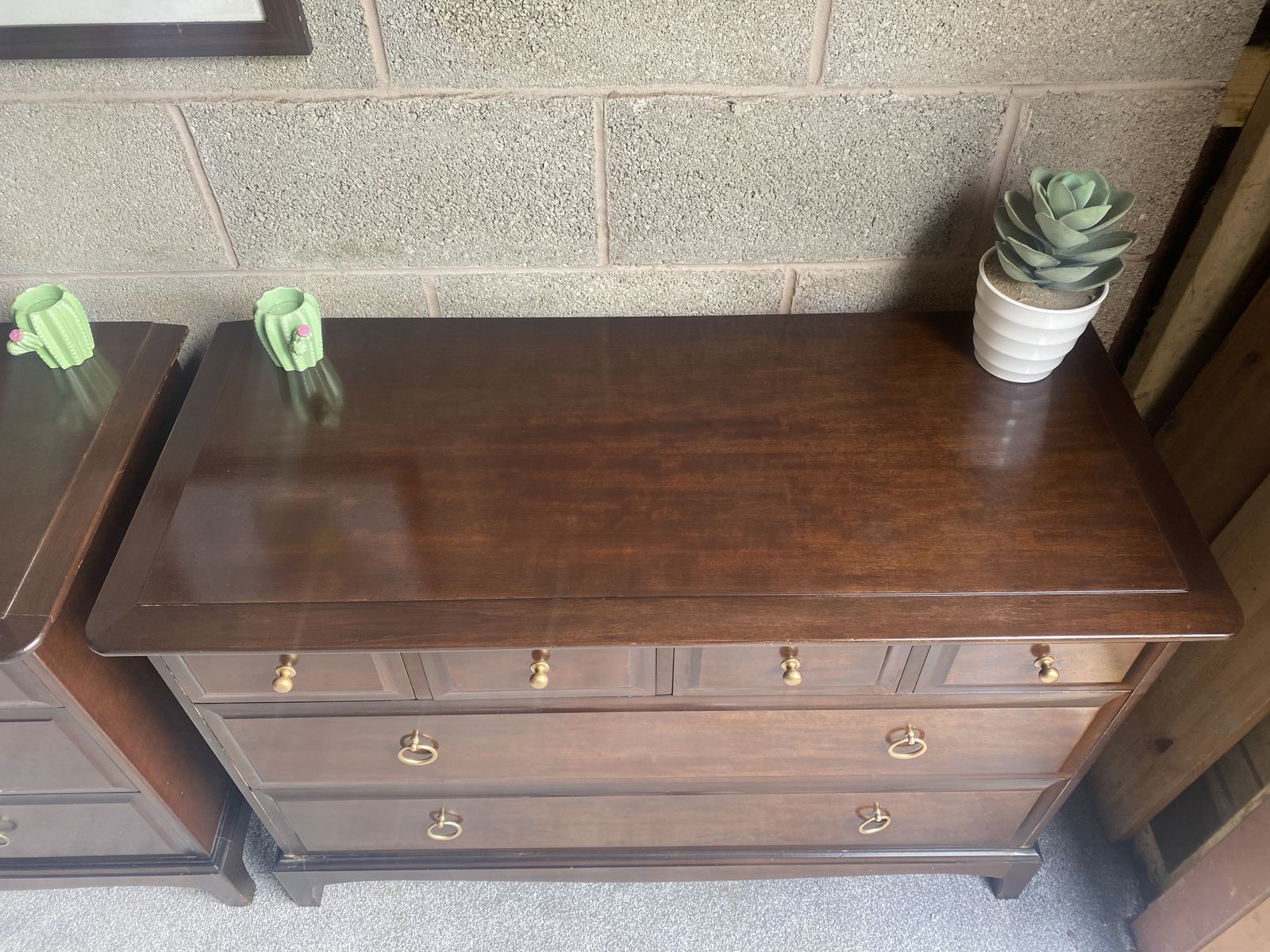 Pair Of Stag Minstrel Lowboys 6 Drawer Chest Of Drawers photo vinterior