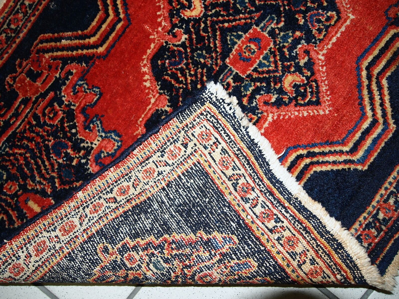photo furniture Pair Of Handmade Antique Fine Wool Rugs — 52 × 80 Cm Each — C. 1900s