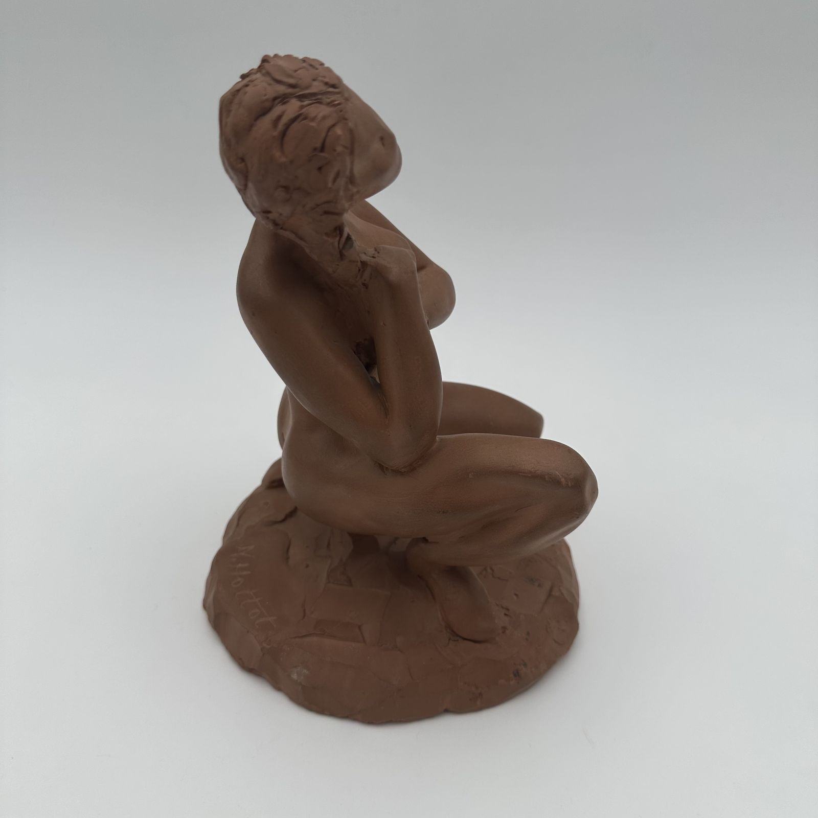 Terracotta Statue Of A Nude Woman – Signed N. Hottot, 20th Century photo vintage