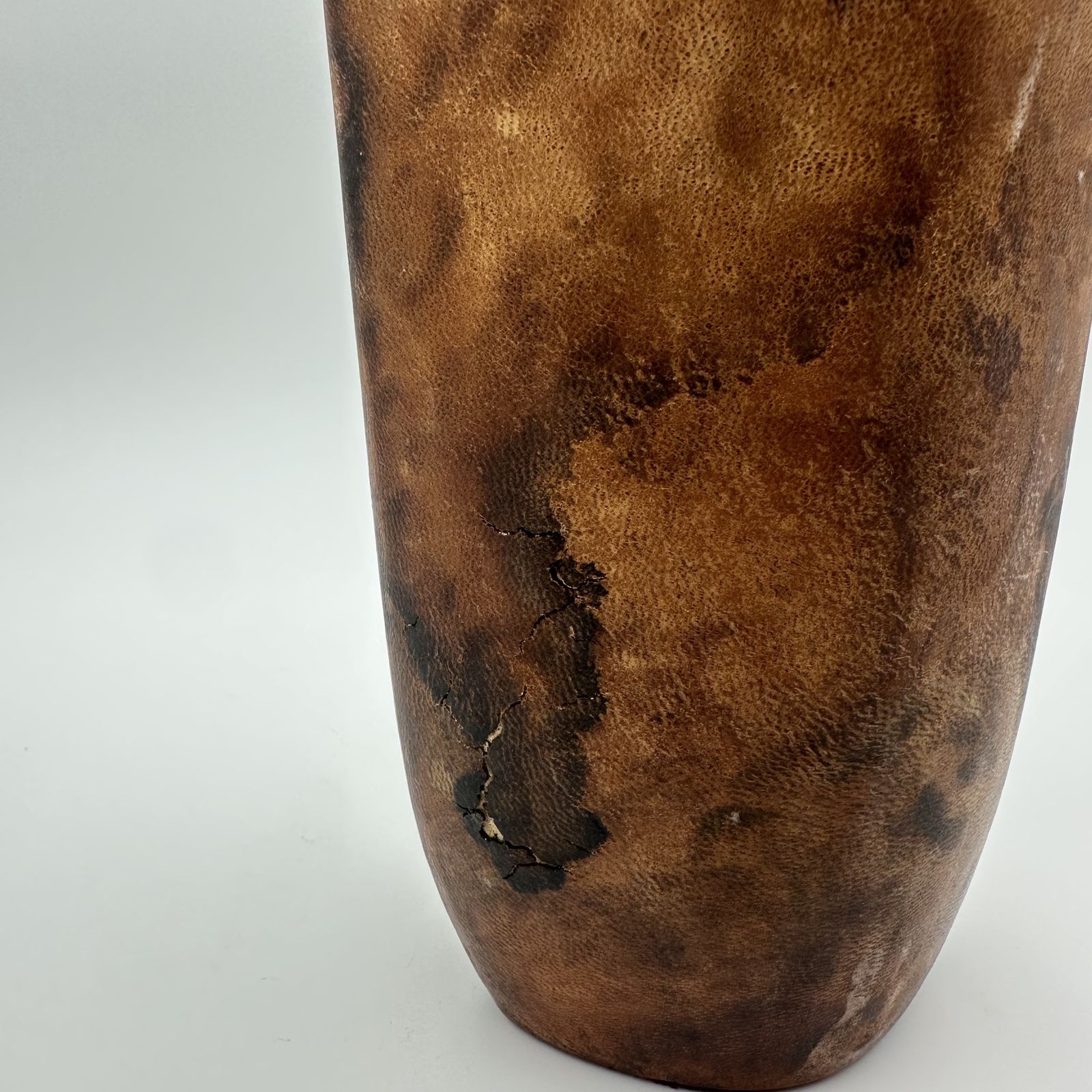 photo for sale Ceramic And Painted Leather Vase – De Coccio, Italy, 1950s