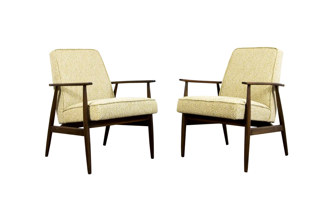 Vintage Armchairs Designed By H. Lis, Poland, 1960's, Set Of 2