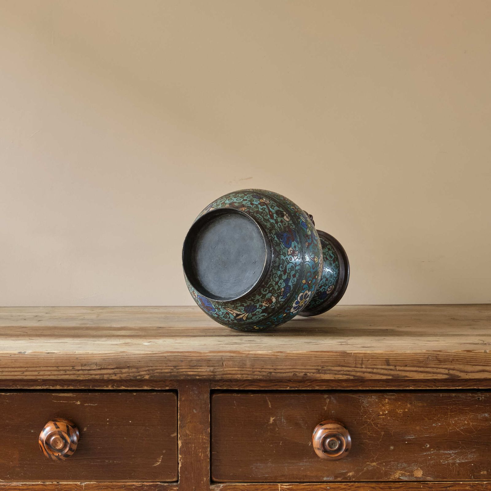 Antique Eastern Champleve Enamel And Bronze Vase photo buy