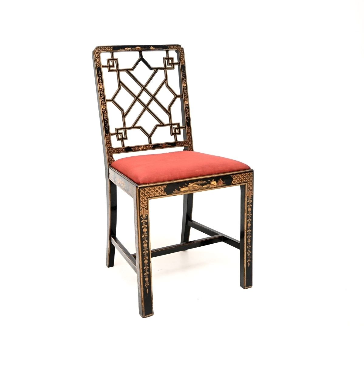 Antique Lacquered Chinoiserie Chair