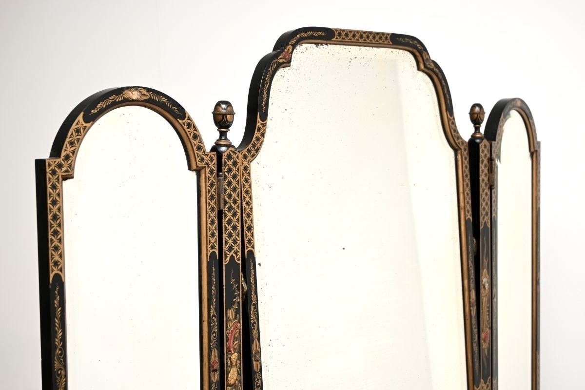 photo for sale Antique Lacquered Chinoiserie Dressing Table