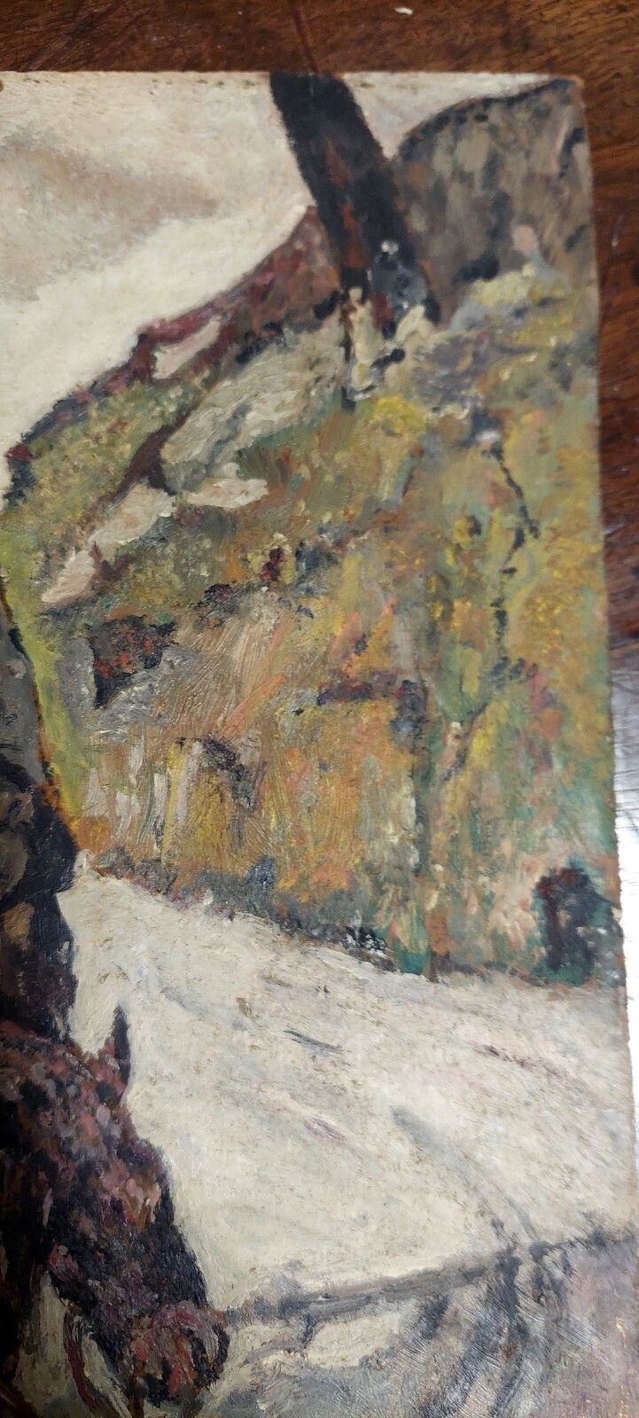 Antique Oil Painting On Hardboard Man On Horseback Post Macchiaioli Painting photo vintage