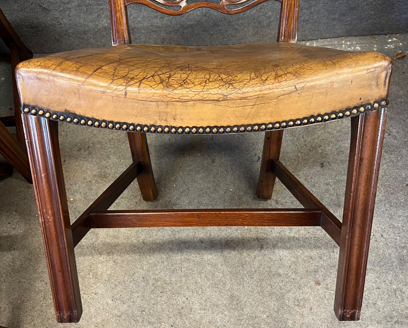 Good Set Of 8 (6 + 2) Chippendale Style Mahogany Dining Chairs photo vintage