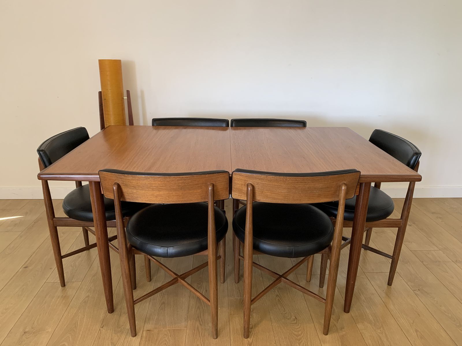 1995.0 Restored G Plan Fresco Extending Table & 6 Or 8 Victor Wilkins Dining Chairs photo
