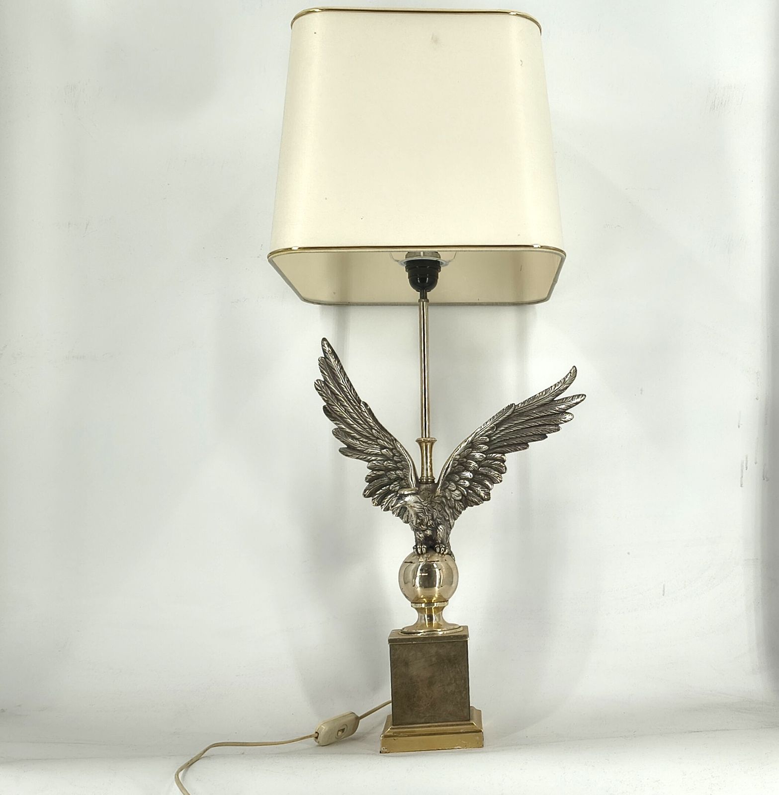 photo furniture Pair Of Nikkel Eagle Table Lamps By Loevsky And Loevsky, 1970s
