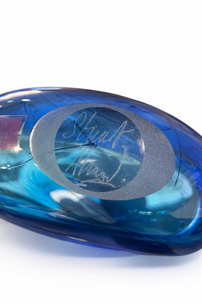 Ludic Blue And Teal Studio Glass Vase By Stuart Akroyd, 1990s photo 225.0