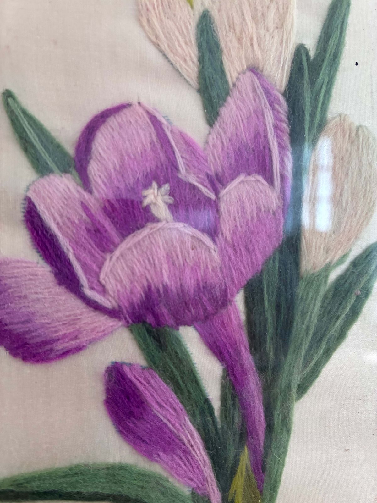 Set Vintage Flower On Silk Paintings, Embroidery Flower Art photo 285.0