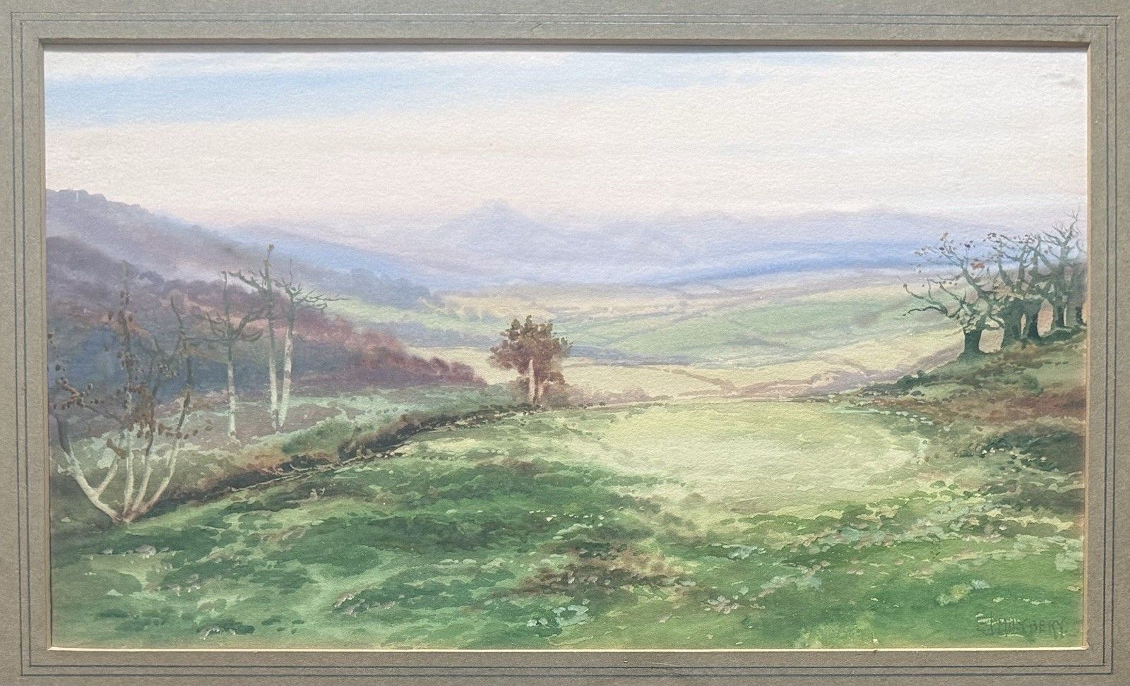 Edgar James Maybery Watercolour Painting, View Of Sugar Loaf, Monmouthshire photo buy