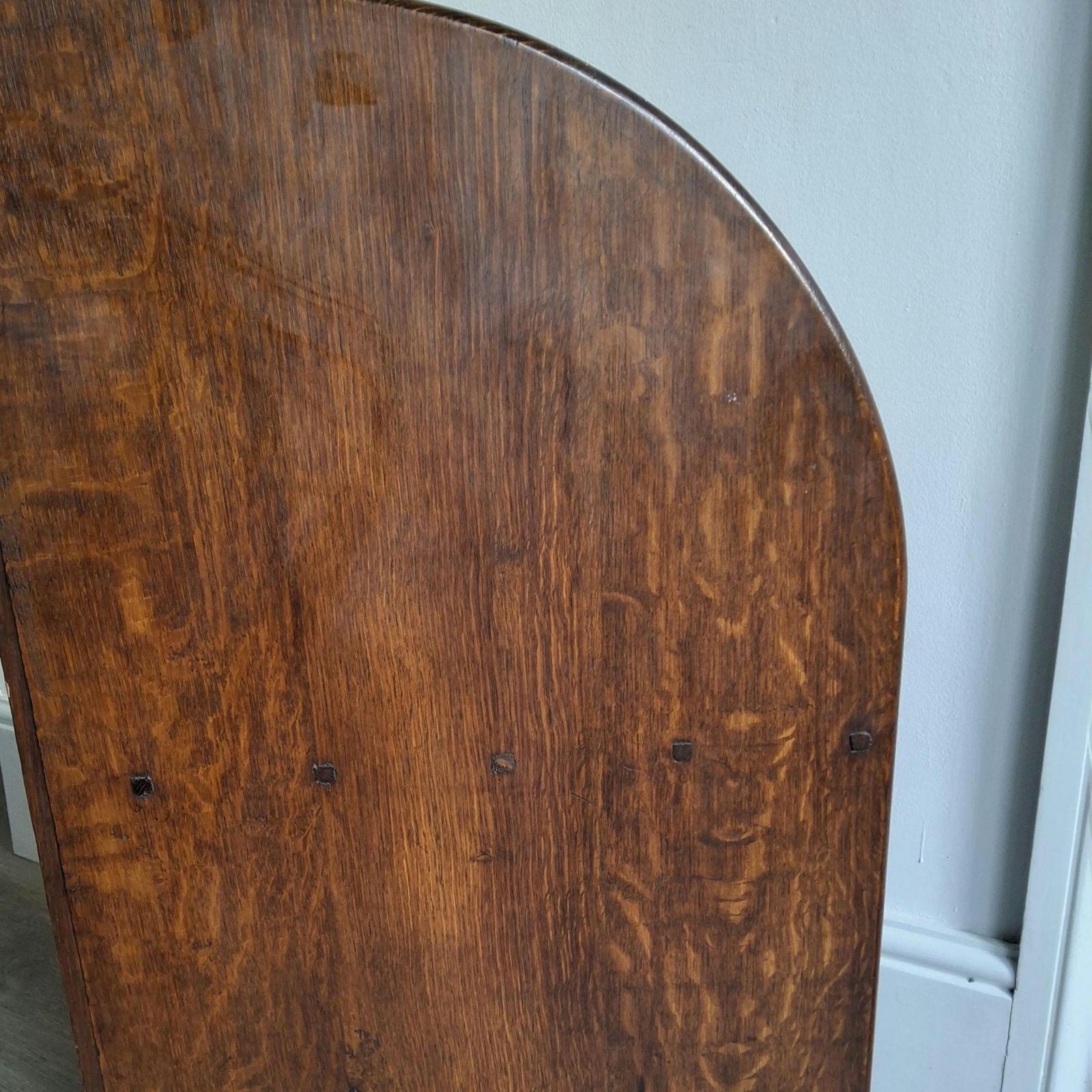 Vintage Walnut Heavy Chair, Arts & Crafts Style Corner Seat photo Furniture