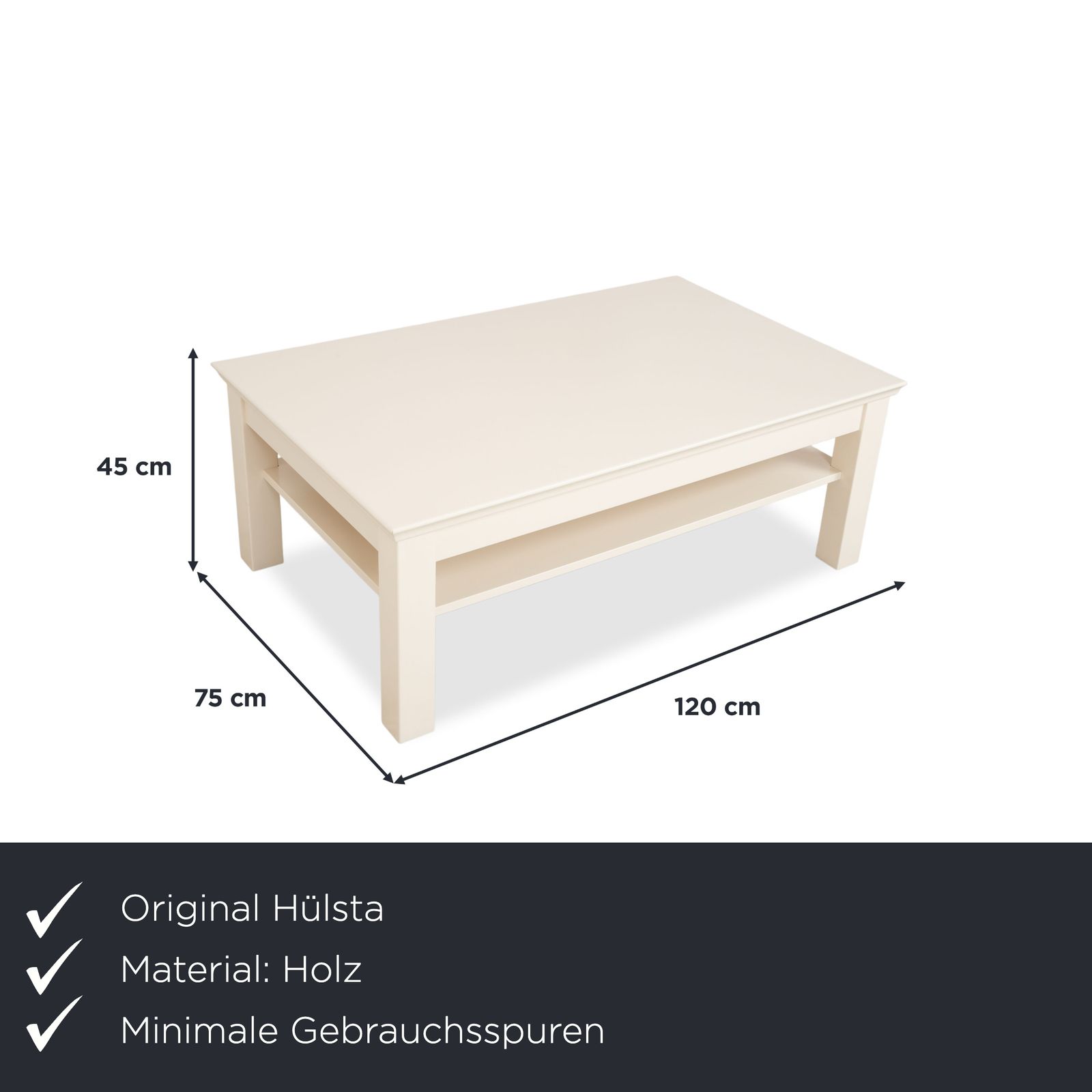 Table basse Hülsta en bois, crème beige photo furniture