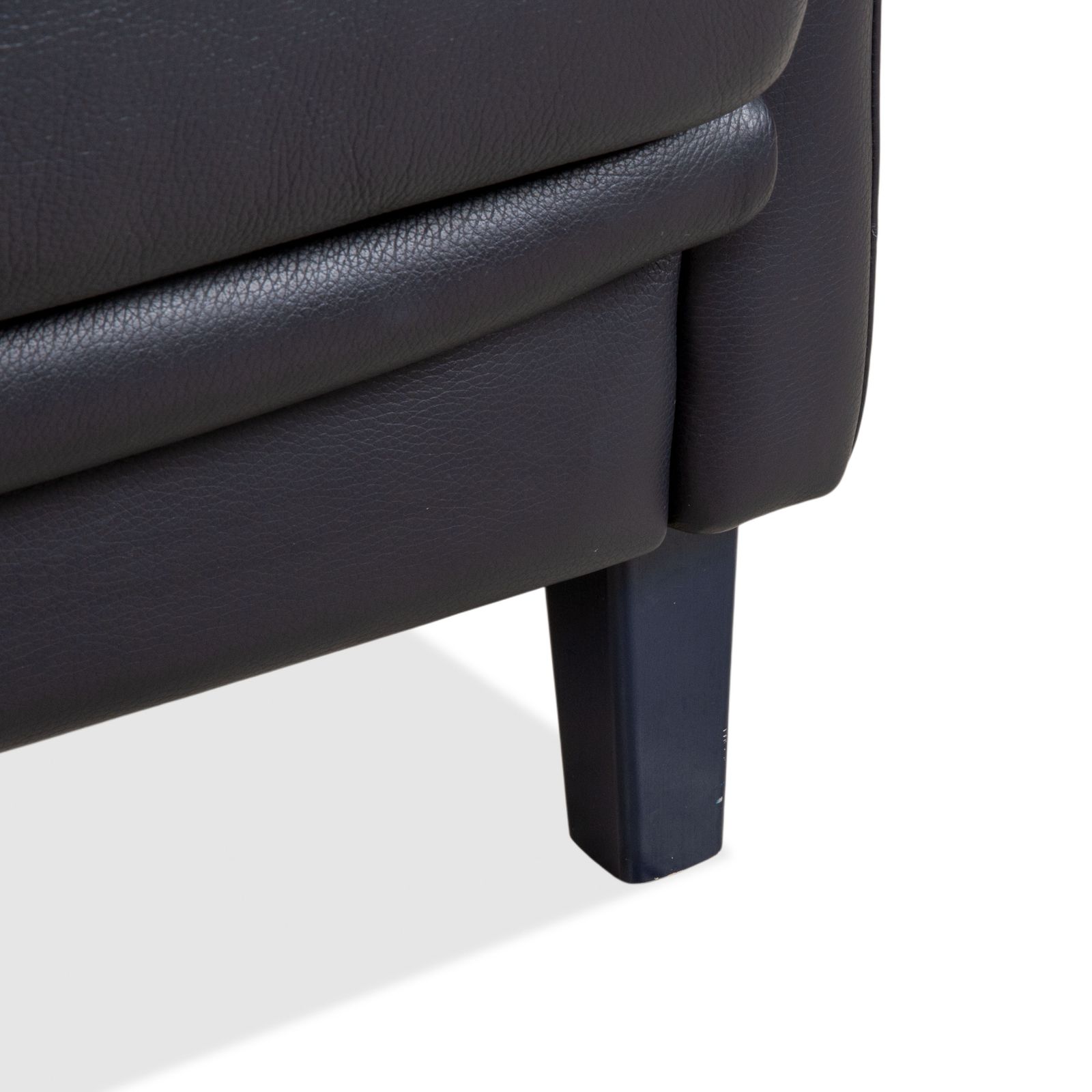 Willi Schillig Leather Armchair Dark Blue Navy Blue photo vinterior
