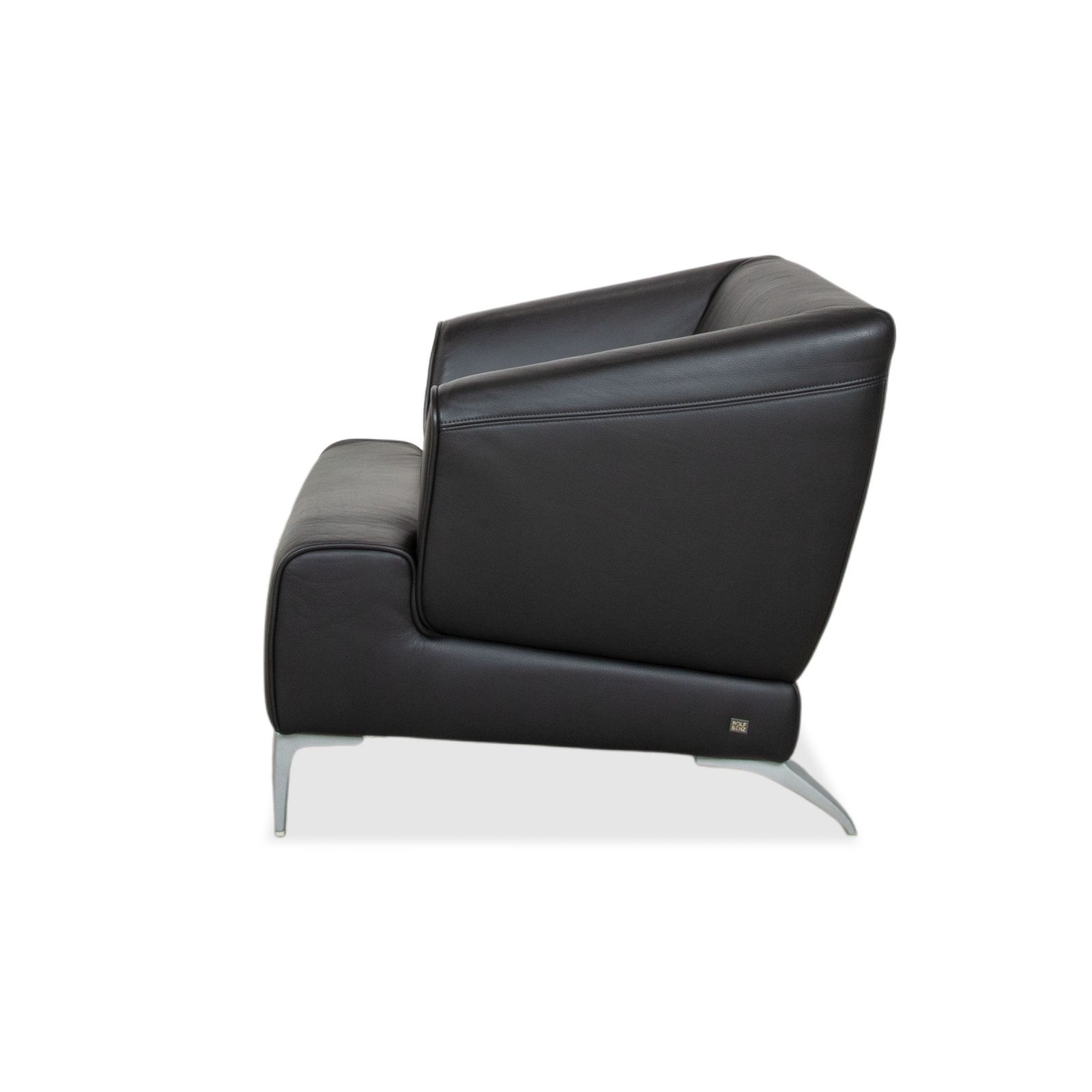 photo for sale Fauteuil Rolf Benz 2300 en cuir, pieds en métal noir
