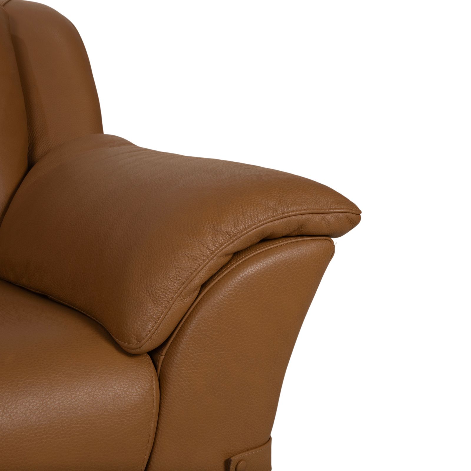 Natuzzi Leather Two Seater Brown Cognac Sofa photo for sale
