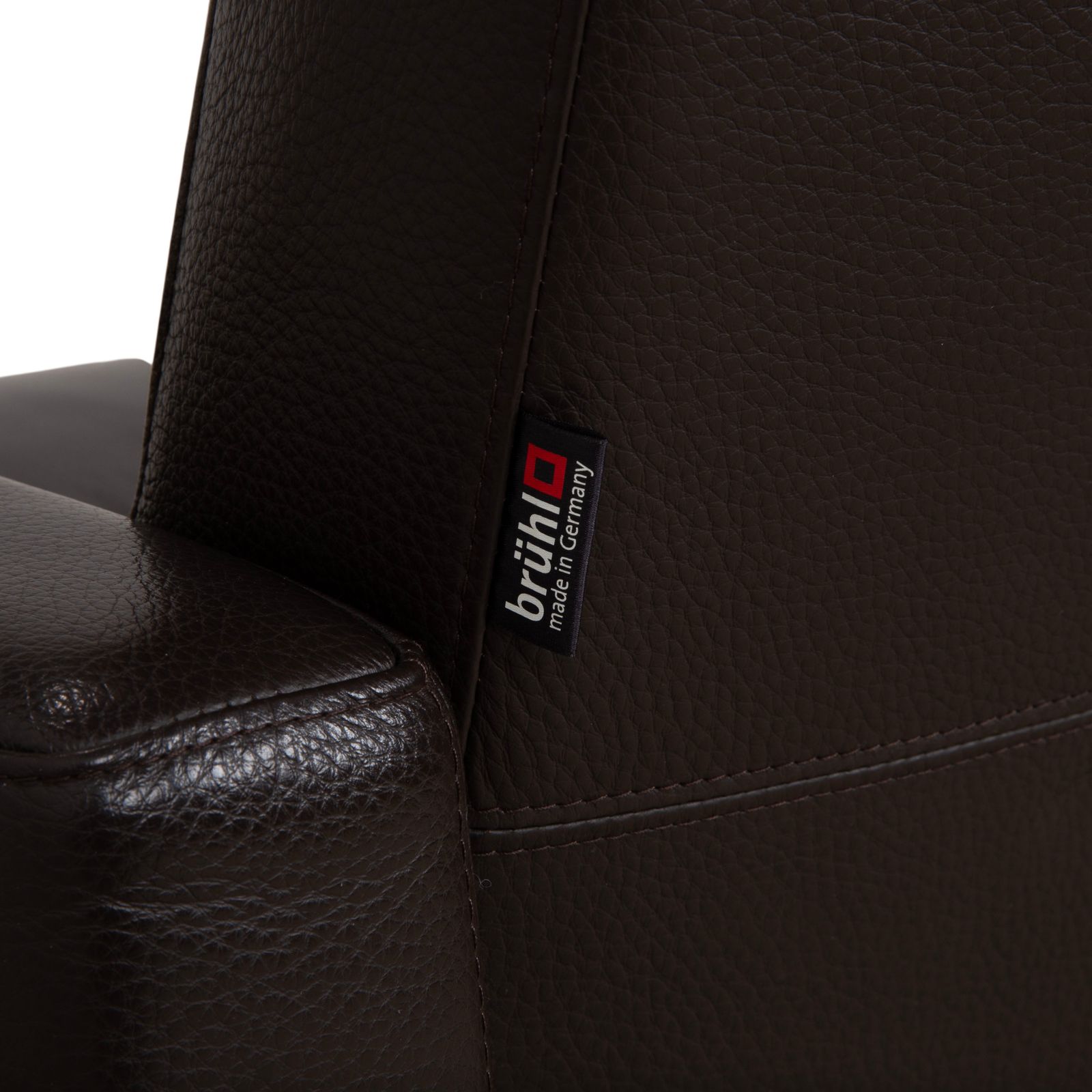 photo for sale Brühl Alba Leather Armchair, Brown, Including Manual Reclining Function And Chrome Feet, Thick Leather