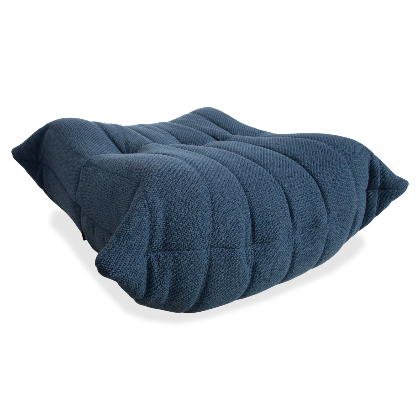 Tabouret Ligne Roset Togo, tissu bleu pétrole