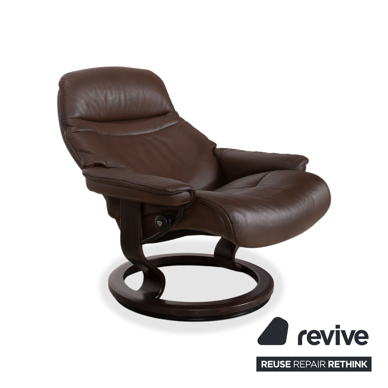 Fauteuil relax Stressless Sunrise en cuir brun mocha, taille L, fonction manuelle photo Mobilier