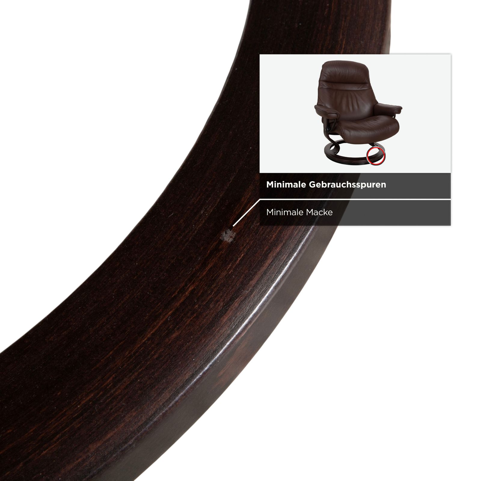 photo for sale Fauteuil relax Stressless Sunrise en cuir brun mocha, taille L, fonction manuelle