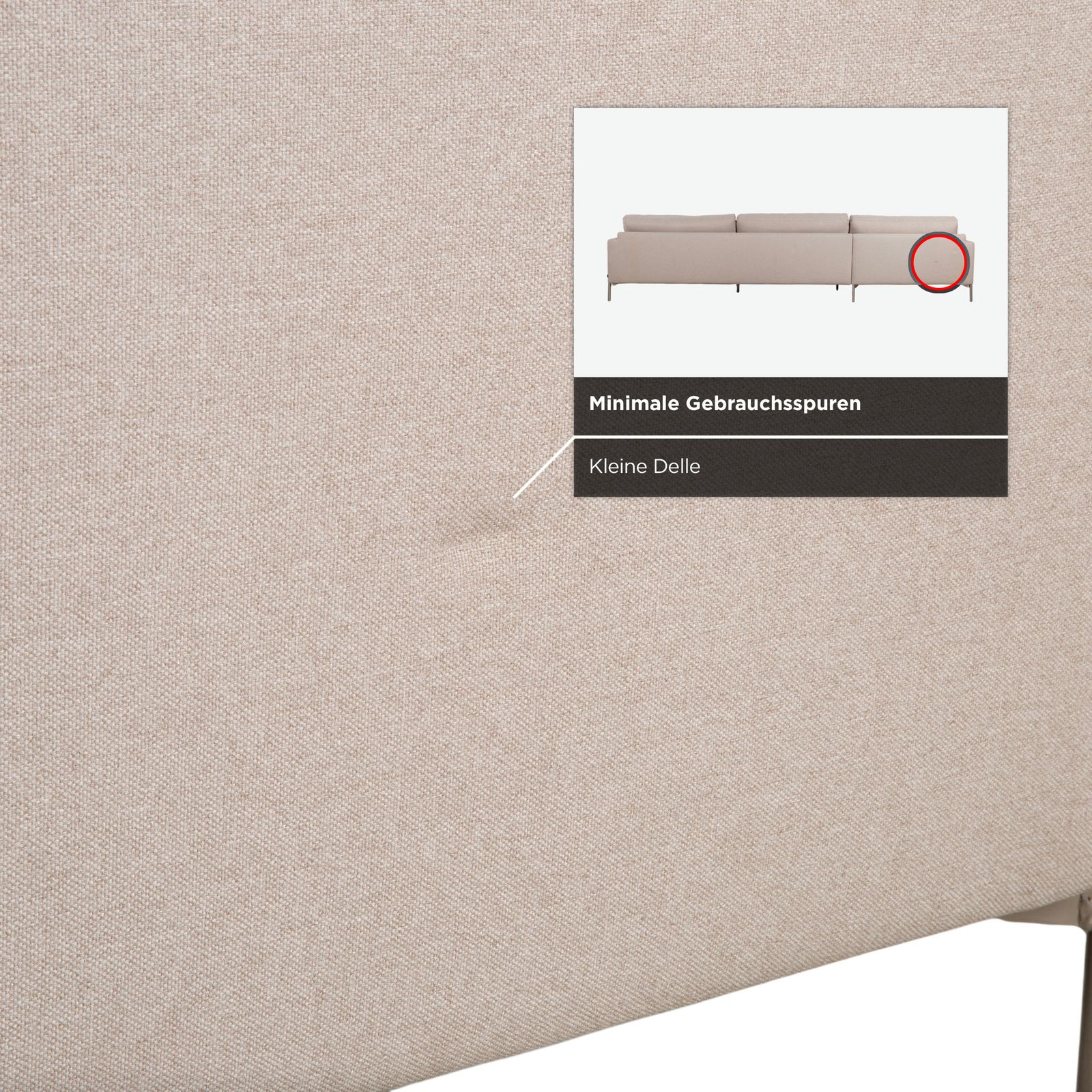 photo furniture Canapé d'angle Bolia Veneda en tissu, crème beige