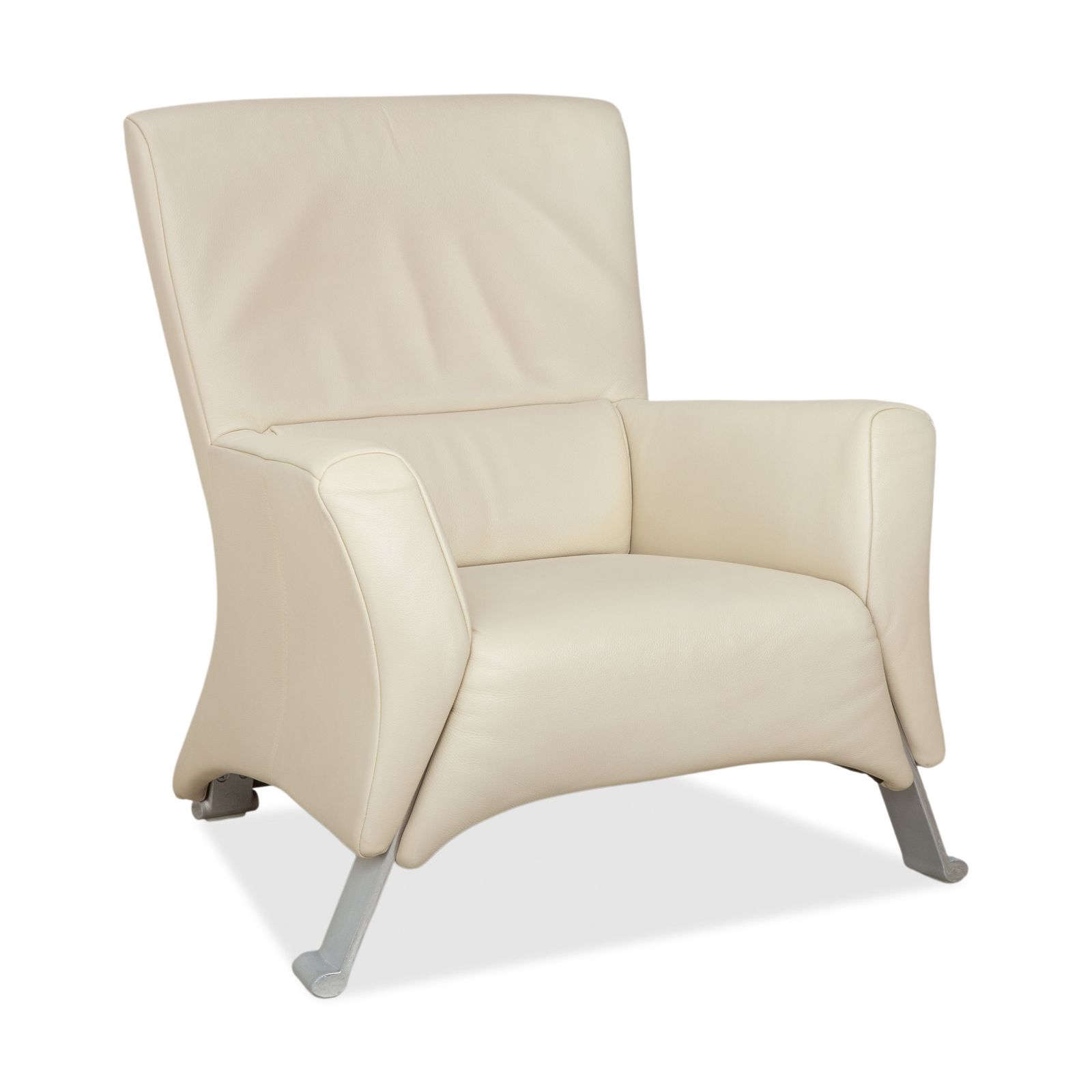 Rolf Benz 322 Leather Armchair White Cream