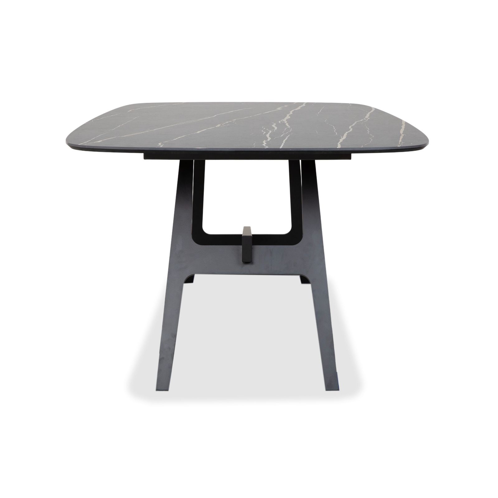 Table à manger Bonaldo Slot, noire, blanche, anthracite, 200 x 108 cm, par Giuseppe Viganò photo vintage