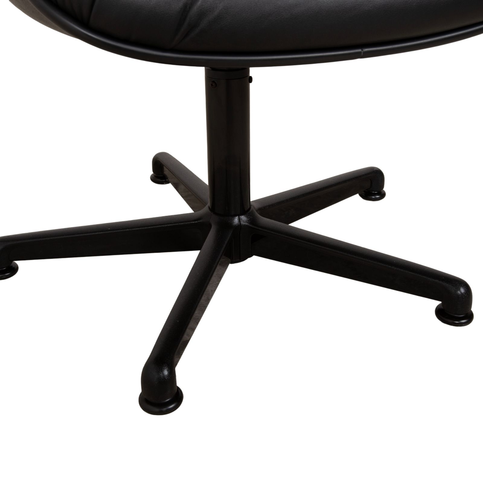 Charles Pollock Comforto Executive Chair Knoll 1960s Leather Executive Black Genuine Leather Office Chair photo Furniture