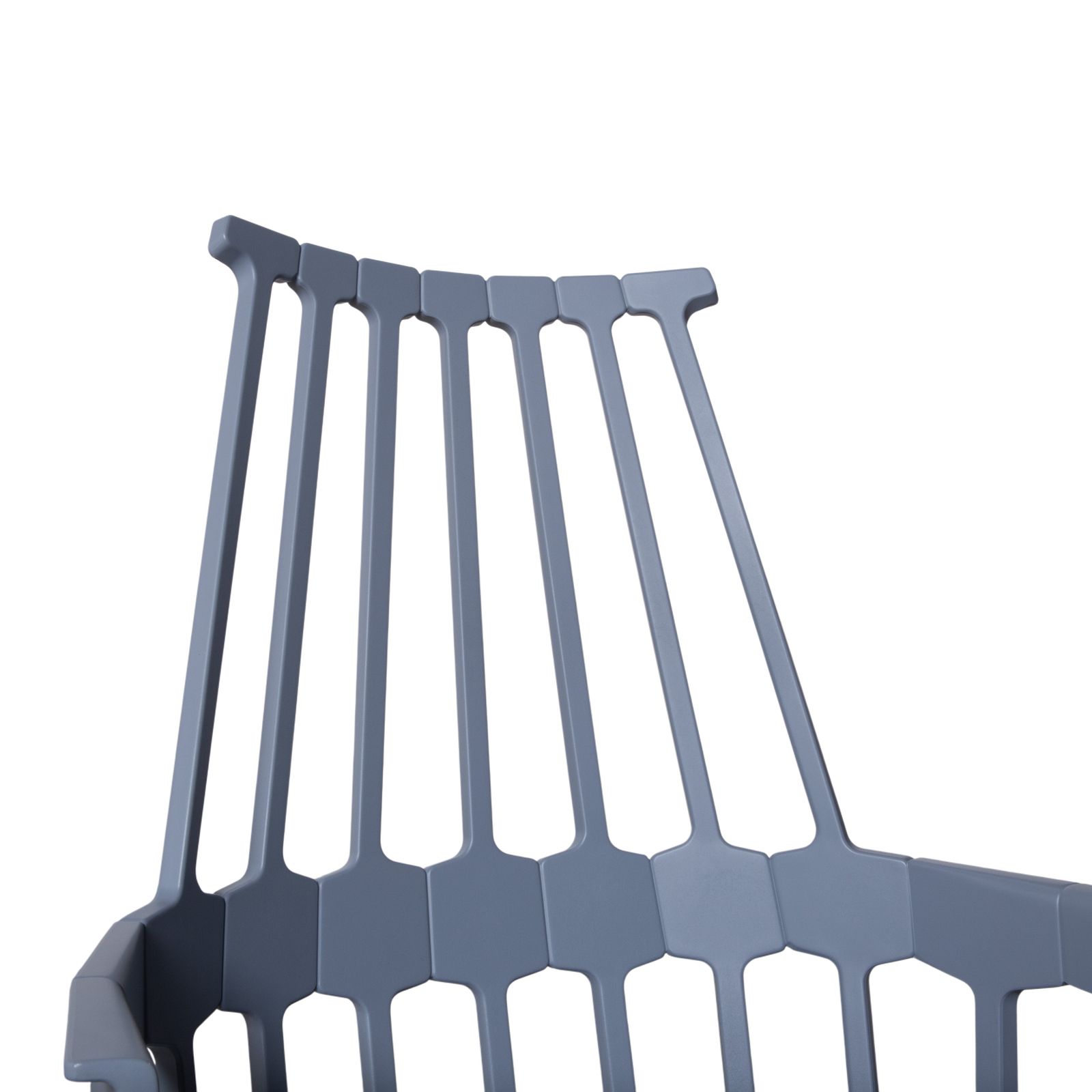 Kartell Comeback Rocking Chair Wood Plastic Blue Patricia Urquiola photo vinterior