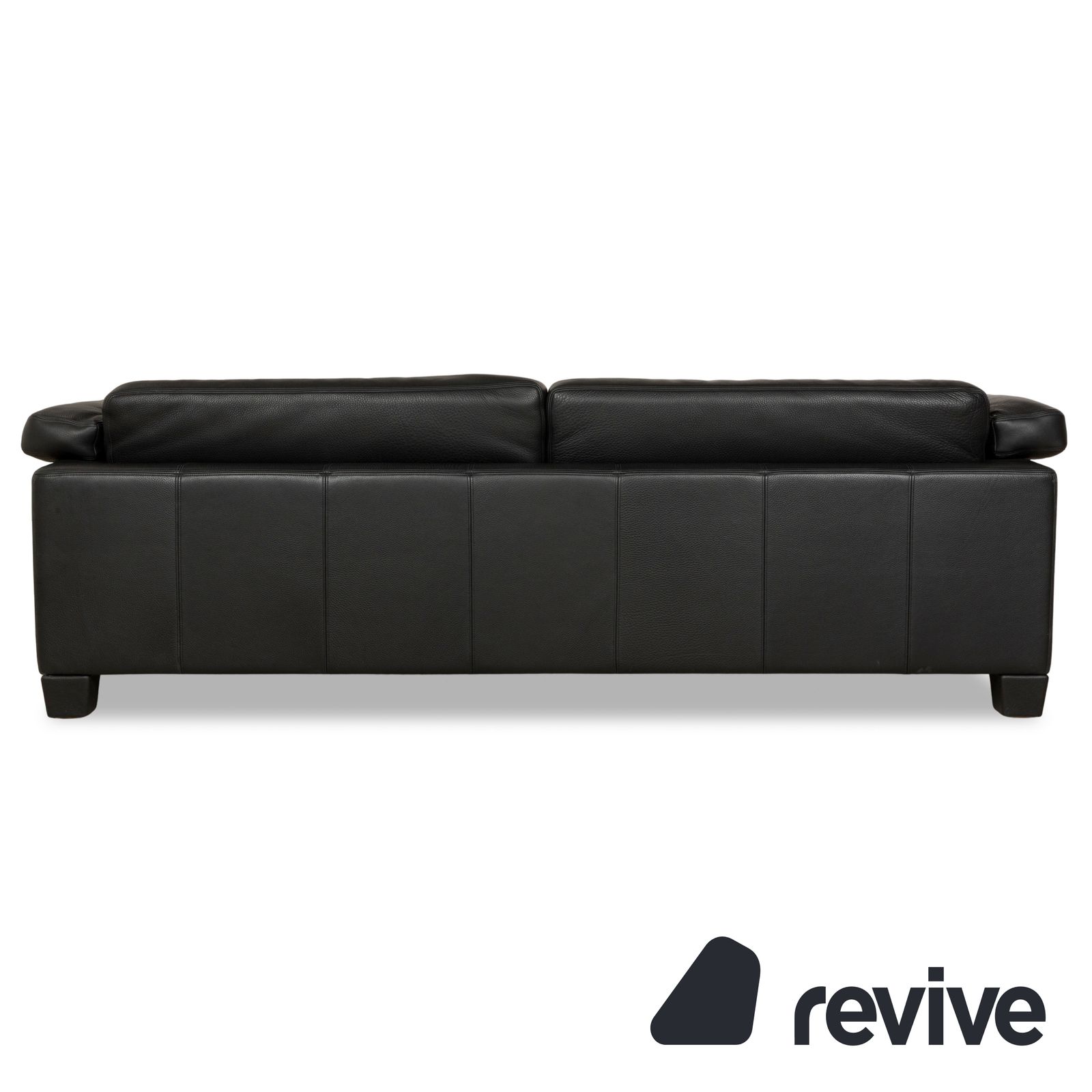 photo furniture Canapé Erpo CL 100 en cuir noir, 3 places
