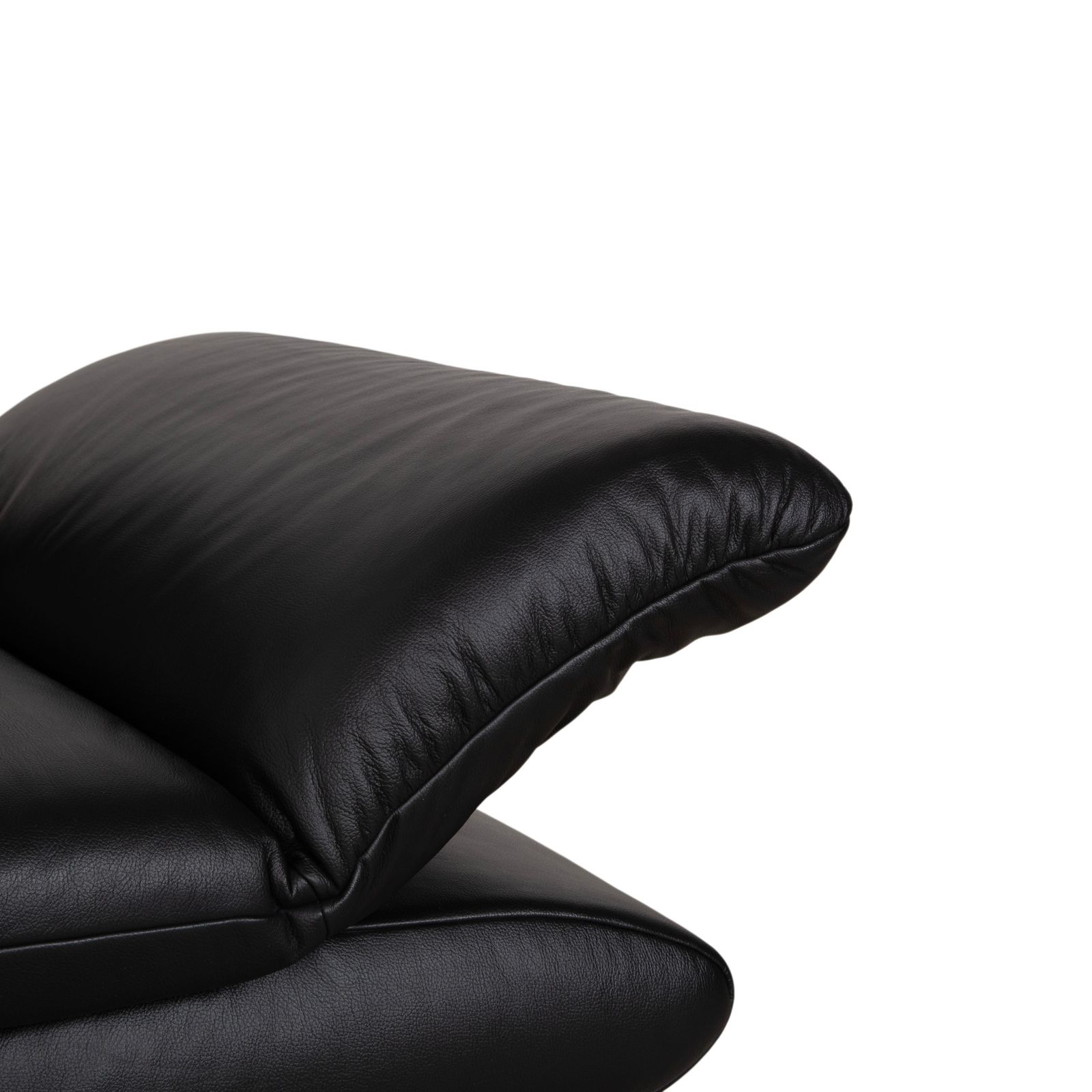 Fauteuil Koinor Rossini en cuir noir, fonction manuelle photo vinterior