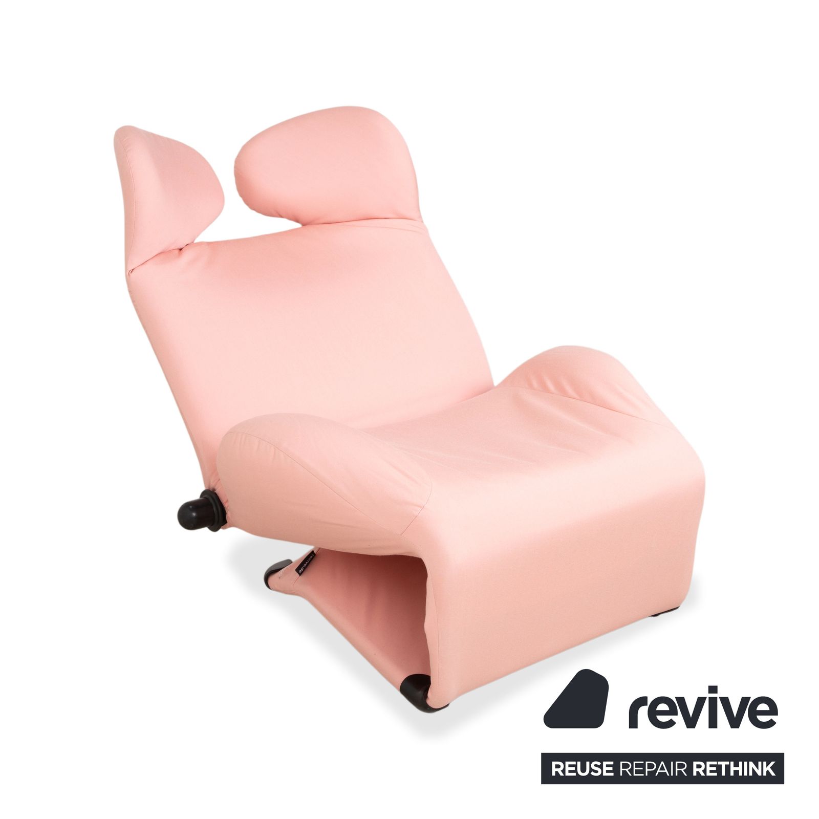 Cassina Wink Fauteuil, Stof, Roze, Manuele Functie, Opnieuw Bekleed photo 2570.0