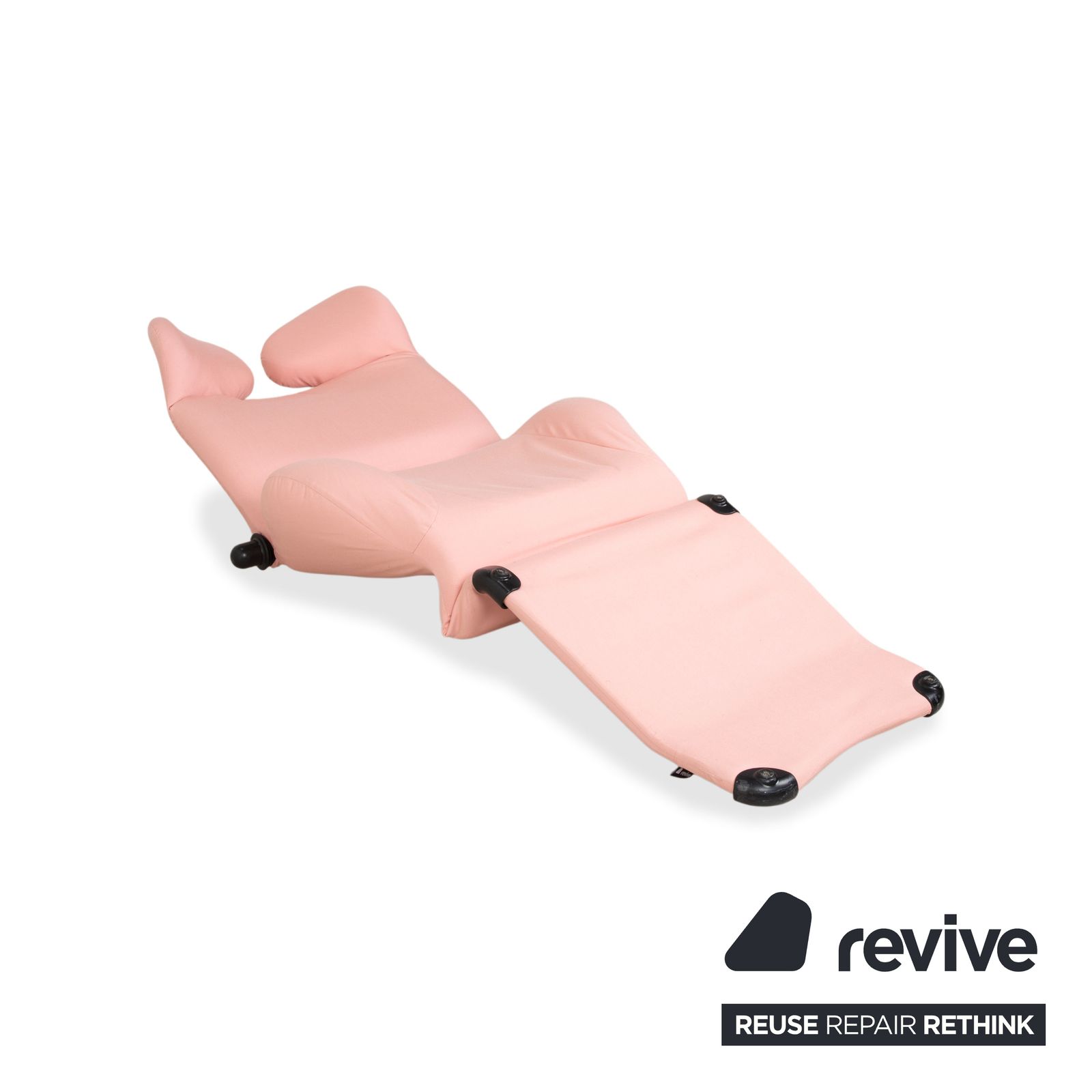 Fauteuil Cassina Wink en tissu, rose, fonction manuelle, retapissé photo vinterior
