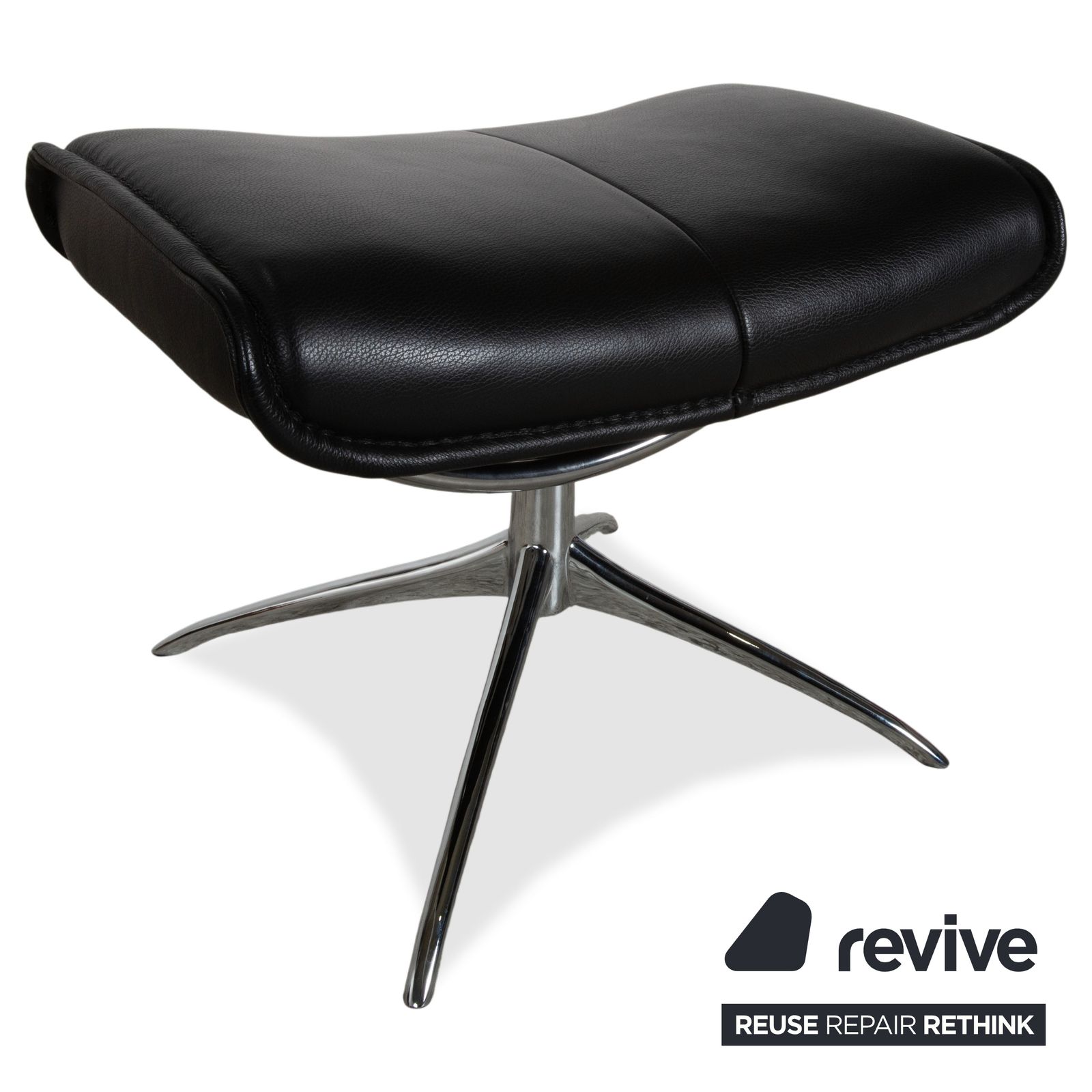 Stressless City Leather Recliner Black Incl. Footstool, Manual Function, Star Base photo 2235.0