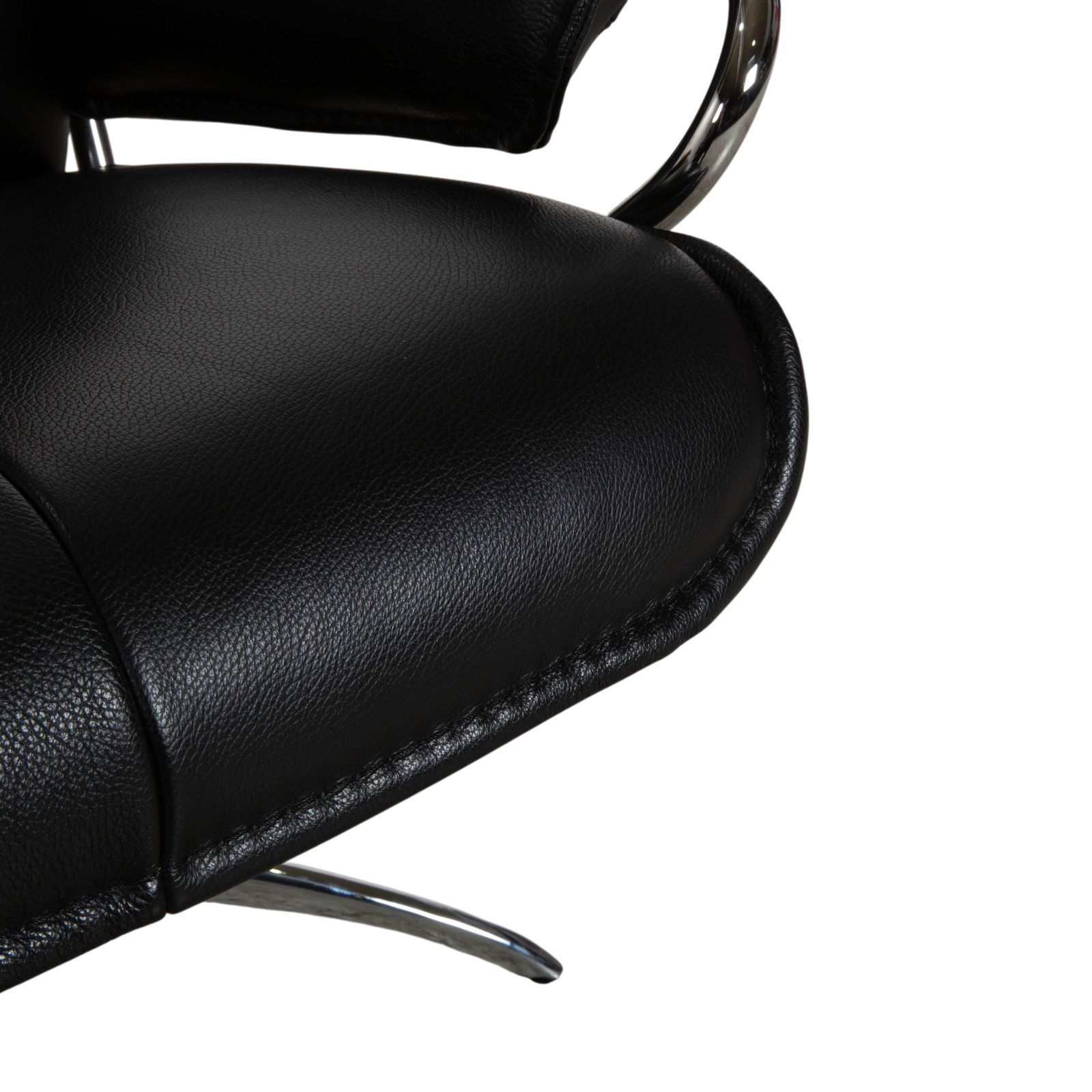 photo furniture Stressless City Leather Recliner Black Incl. Footstool, Manual Function, Star Base