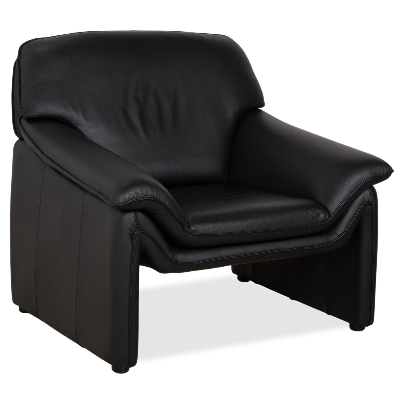 Fauteuil Lauuser Atlanta en cuir noir