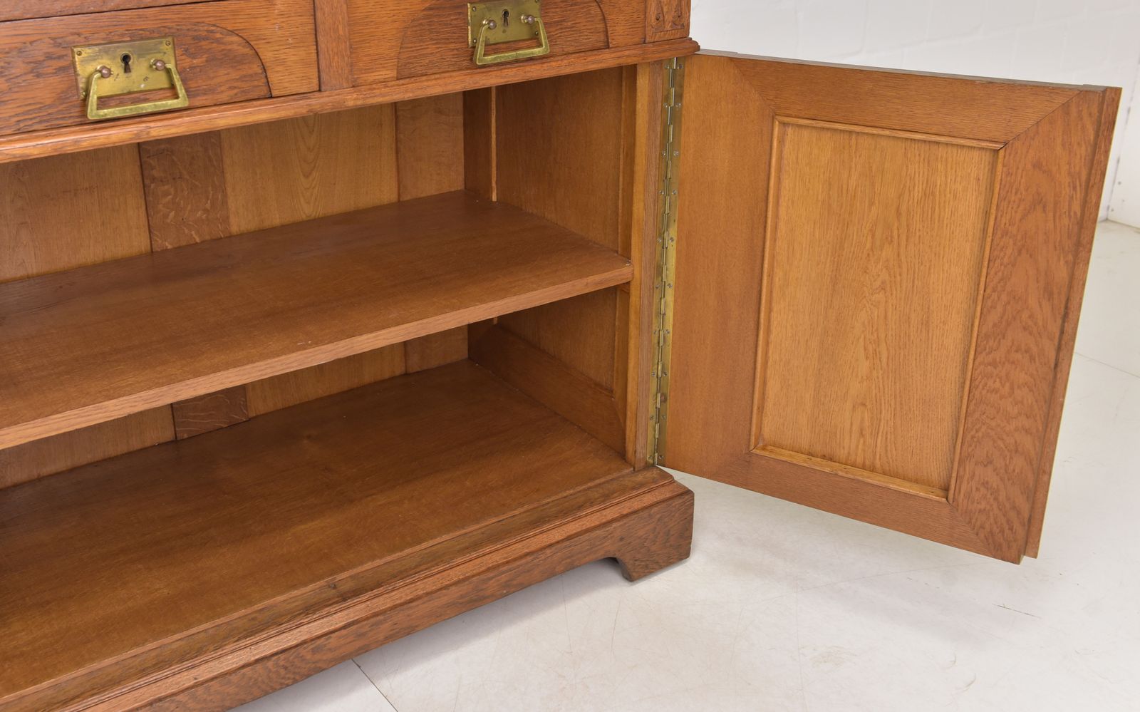 Antique! Restored Art Nouveau Chest Of Drawers, Circa 1920, Oak Cabinet photo 982.0
