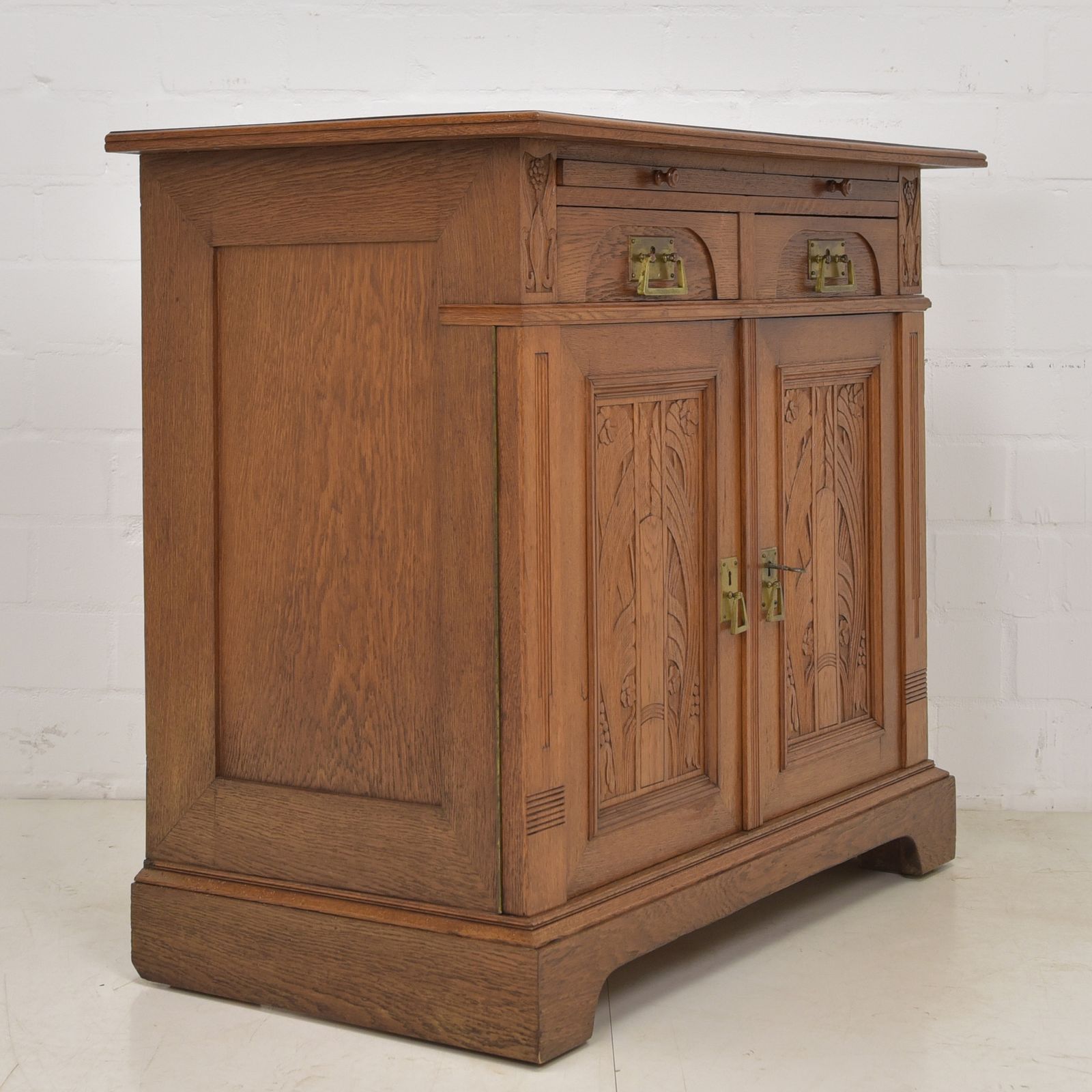 photo for sale Antique! Restored Art Nouveau Chest Of Drawers, Circa 1920, Oak Cabinet