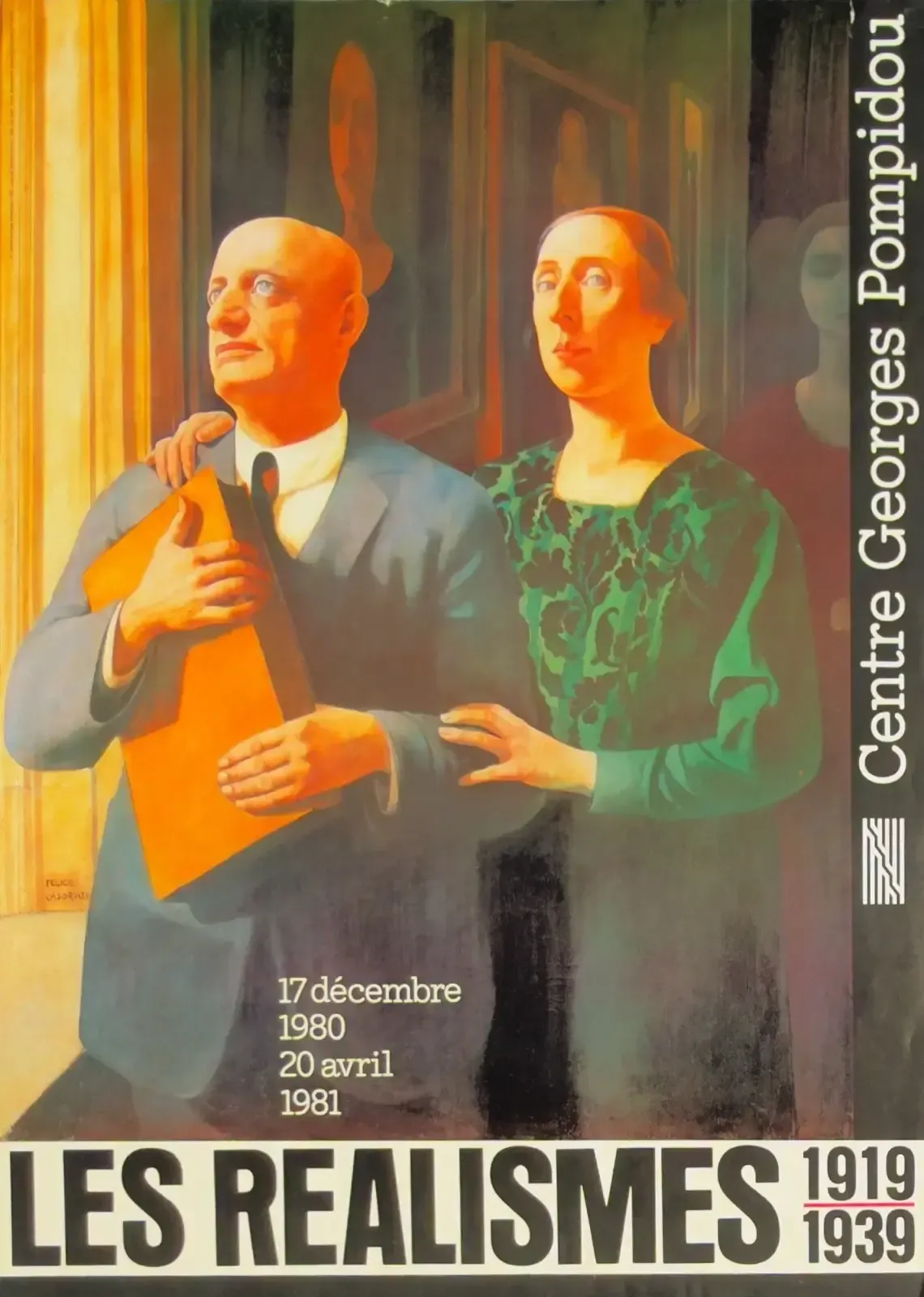 Felice Casorati Poster Exhibition Centre Pompidou Paris 1981 The Realisms Of Art