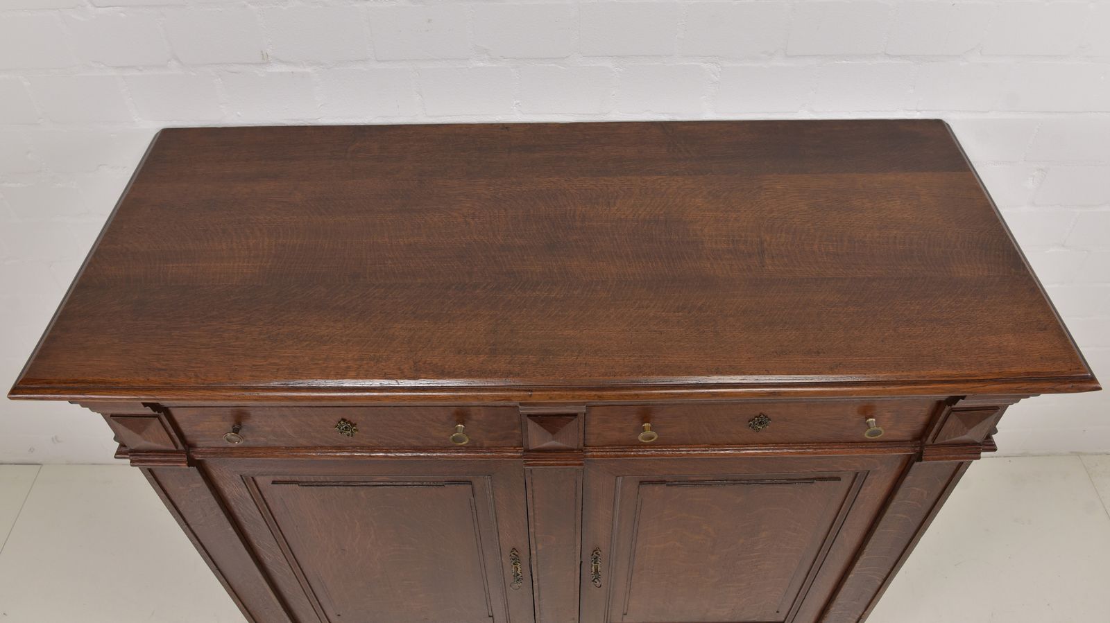 Antique! Restored Tall Chest Of Drawers, Gründerzeit Style, Solid Oak, Cabinet, Sideboard photo vinterior