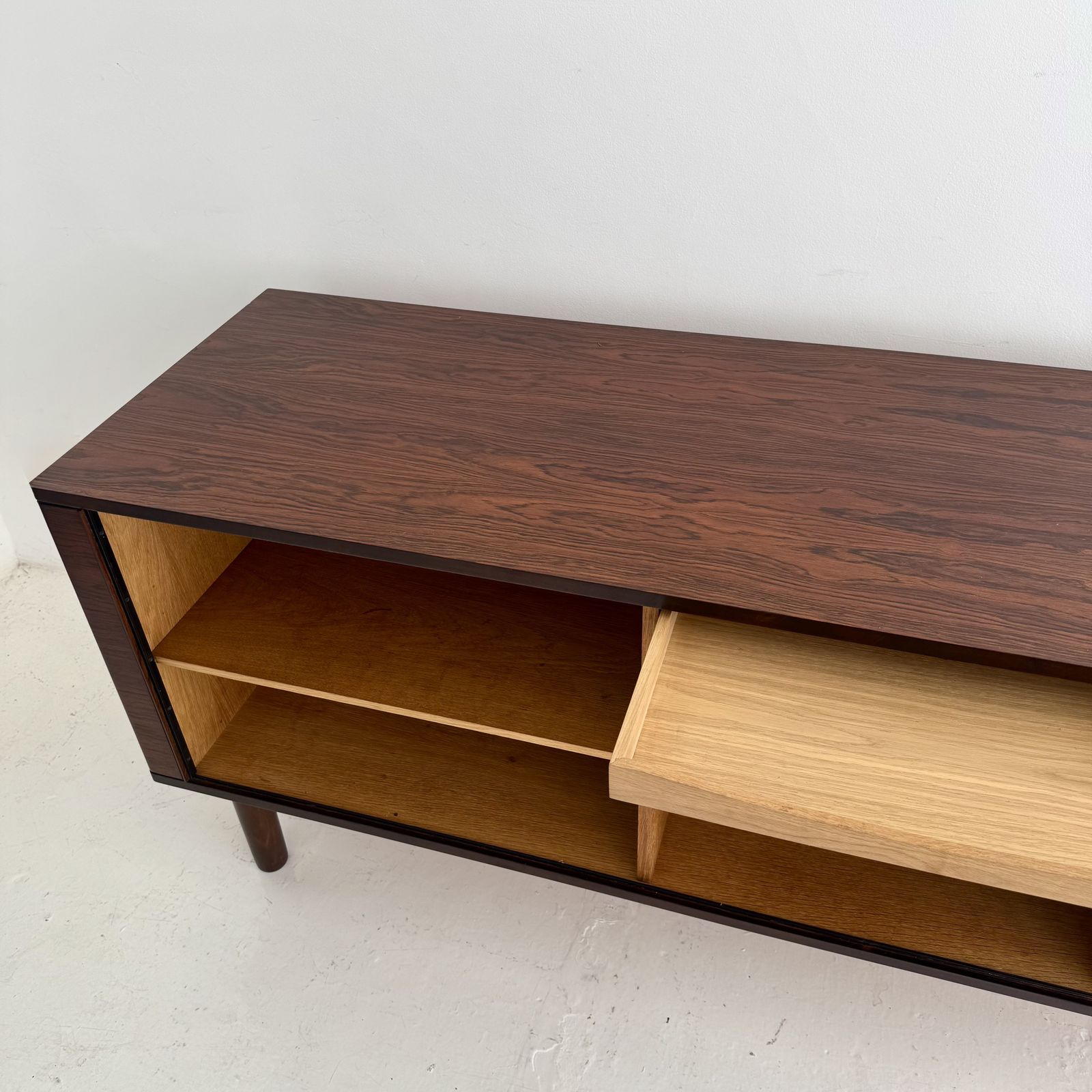 Mid Century Danish Niels Koefoed Rosewood Tambour Sideboard photo for sale