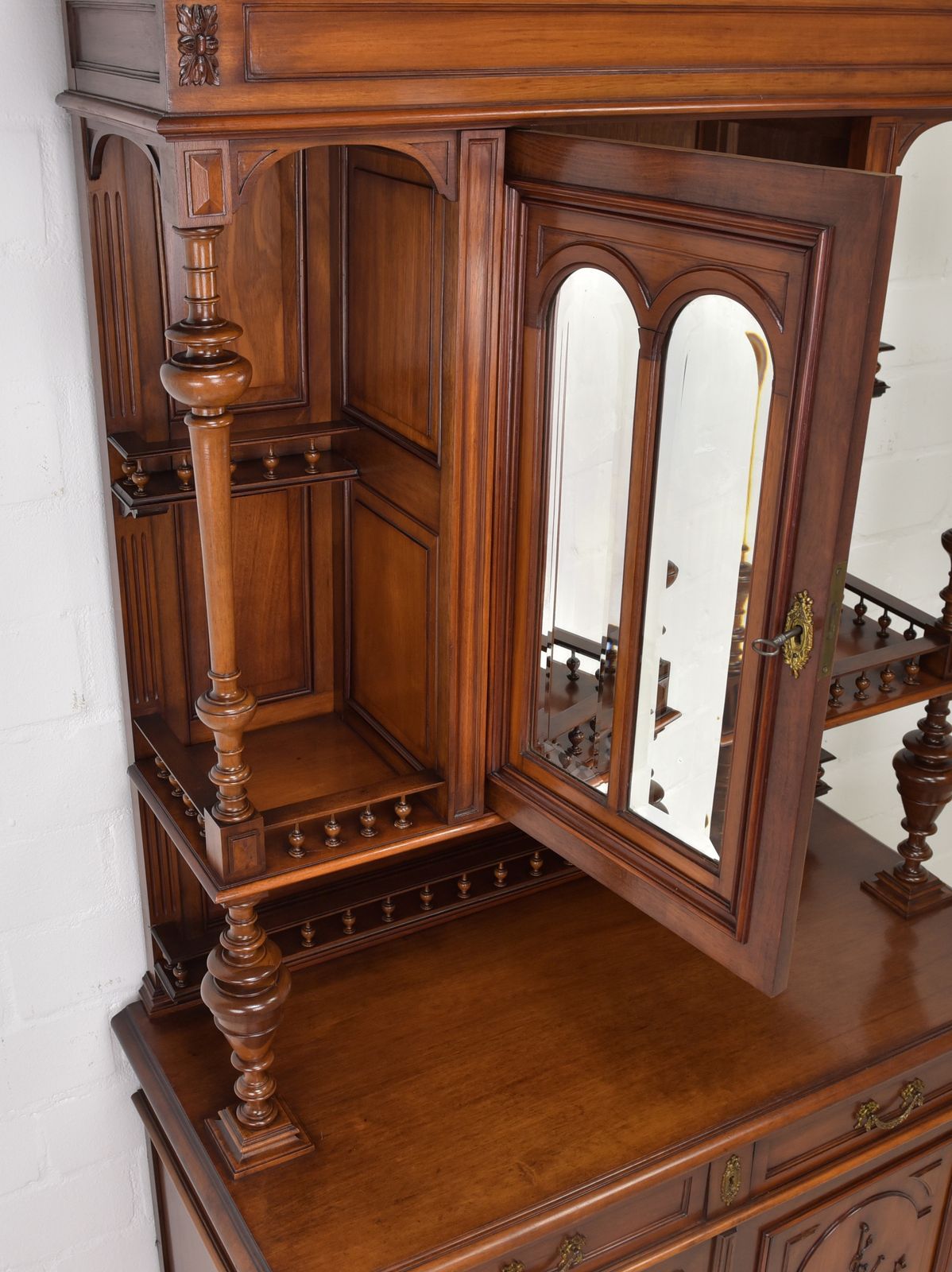 Antique! Restored Mahogany Buffet Cabinet, Gründerzeit/Historicism Period, 2 Of 2 photo Furniture