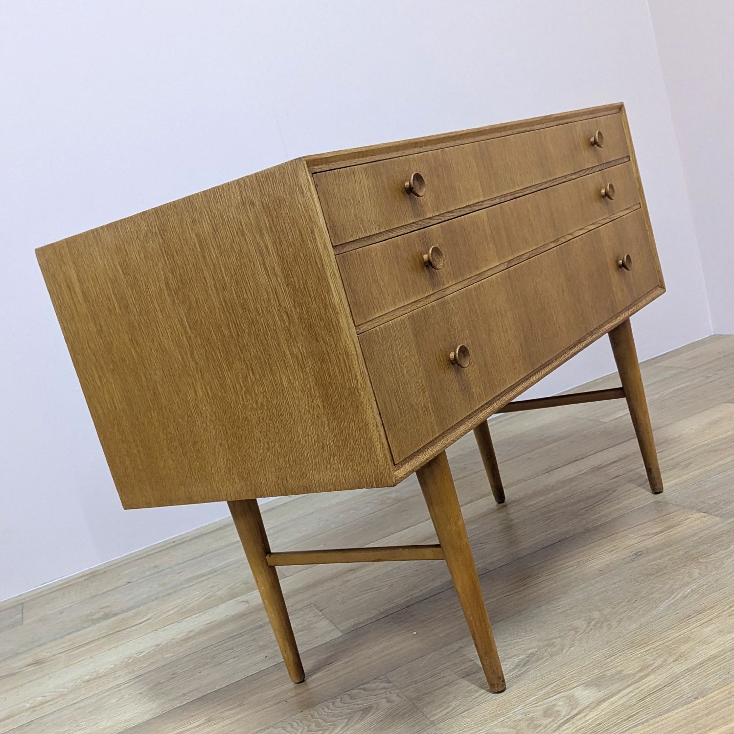 Midcentury 1960s Light Oak Chest Of Drawers By Meredew photo Furniture